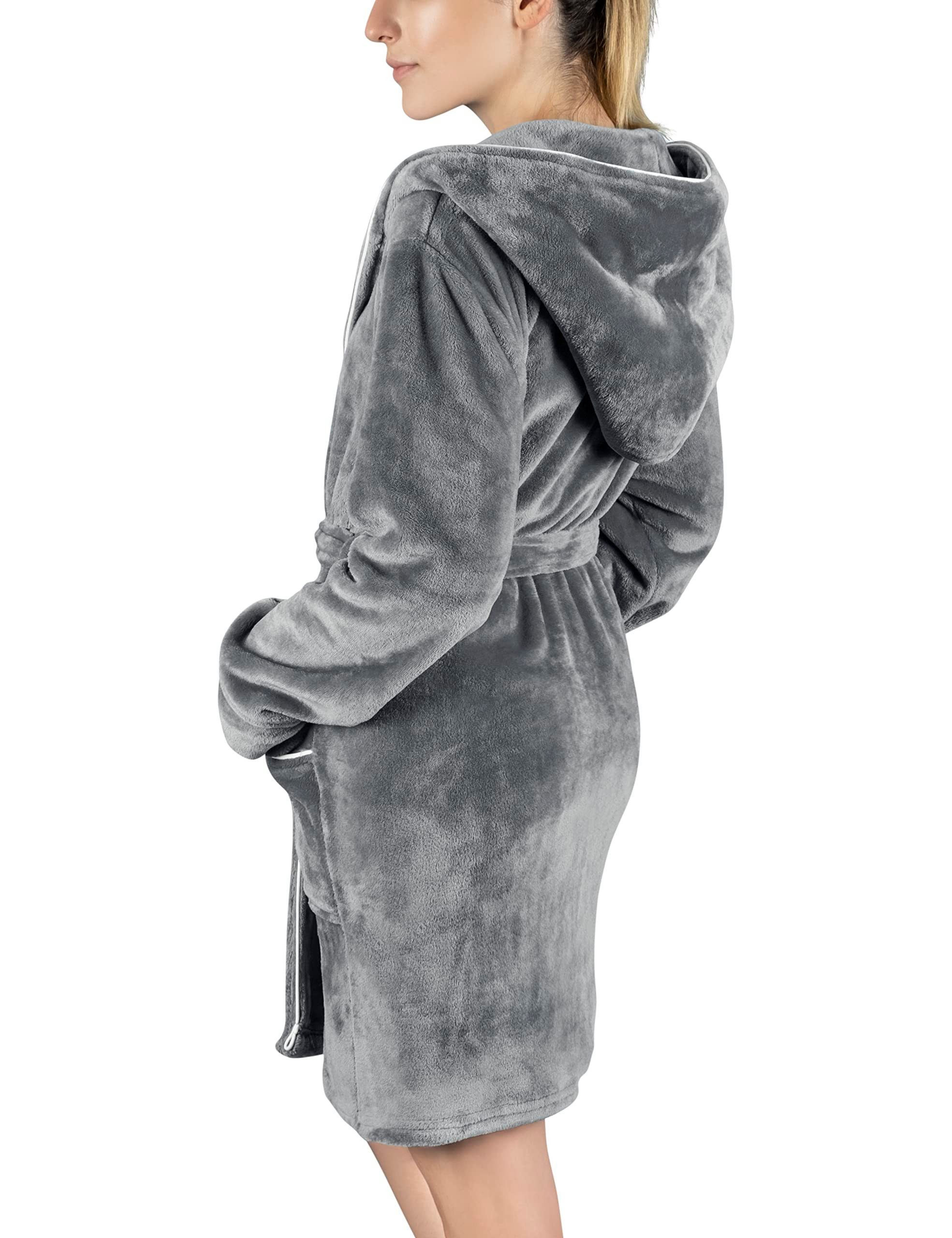 Gräfenstayn Damenbademantel - Kuschelfleece Bademantel Damen flauschig mit günstig online kaufen