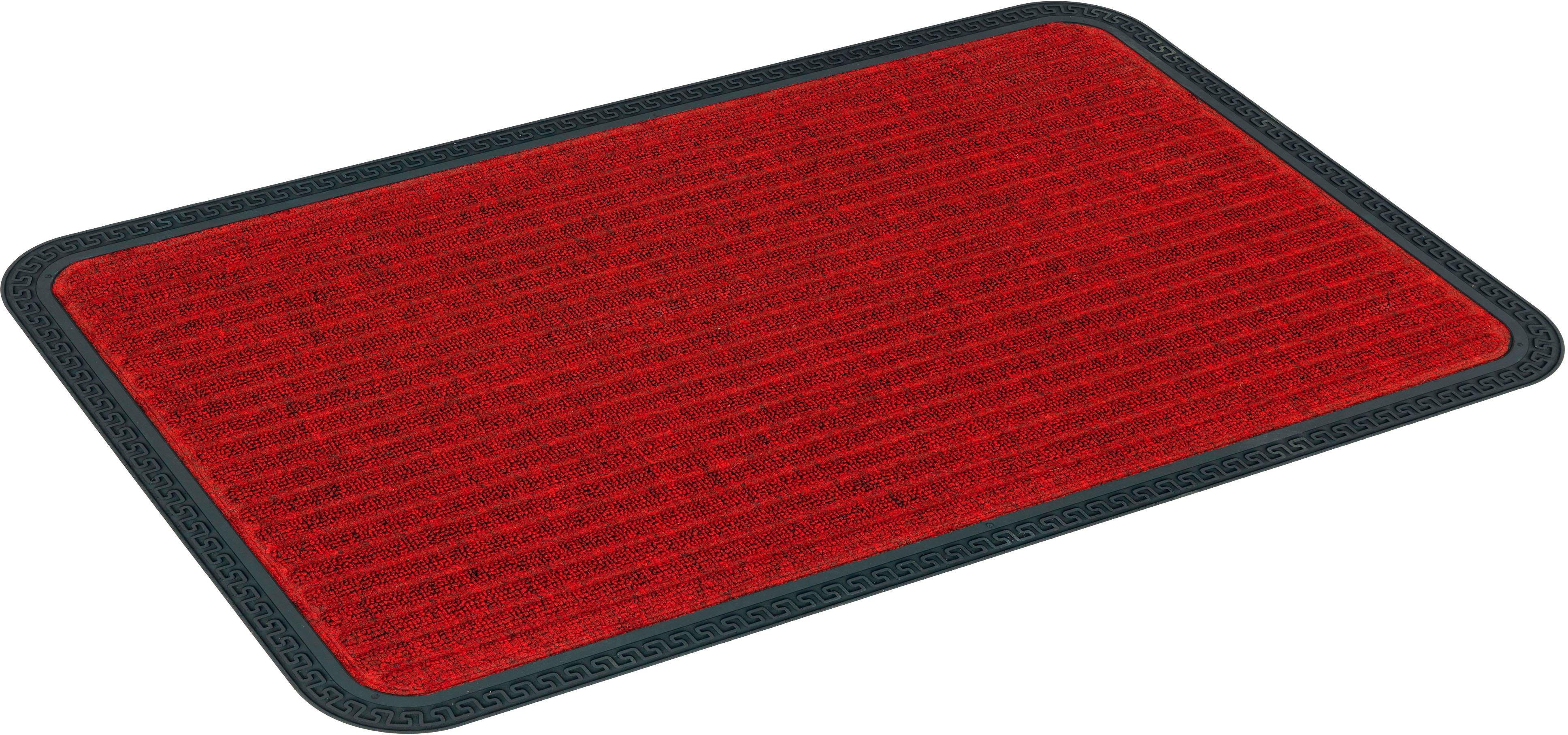 Fußmatte Border rot Schmutzfangmatte, 1, 8 Star ASTRA, geeignet In Höhe: mm, -und Outdoor rechteckig