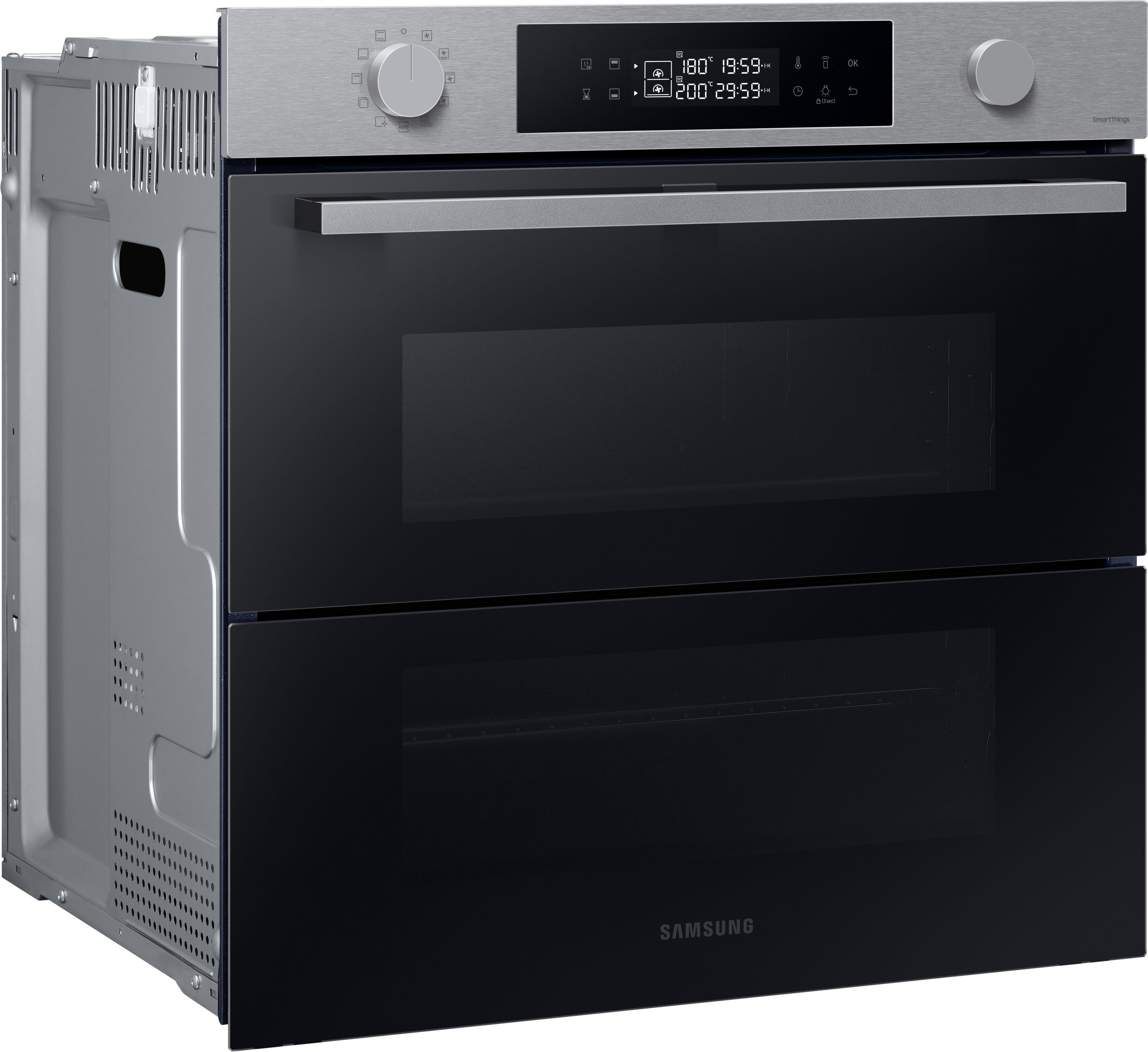 Samsung Pyrolyse Flex Maximale Dual Cook Flexibilität. Garräume. Ein – Pyrolyse-Selbstreinigung, NV7B4530ZAS, Ofen. Zwei Backofen