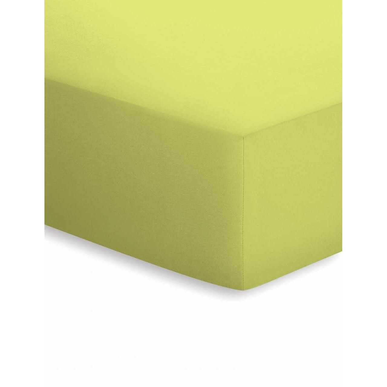 Adam Matheis Spannbettlaken Adam Matheis Schlafgut Spannbetttuch Jersey 180x200 Kiwi, Mischmaterial (95% Baumwolle, 5% Elasthan), Reaktivfärbung, Fullflexgummi