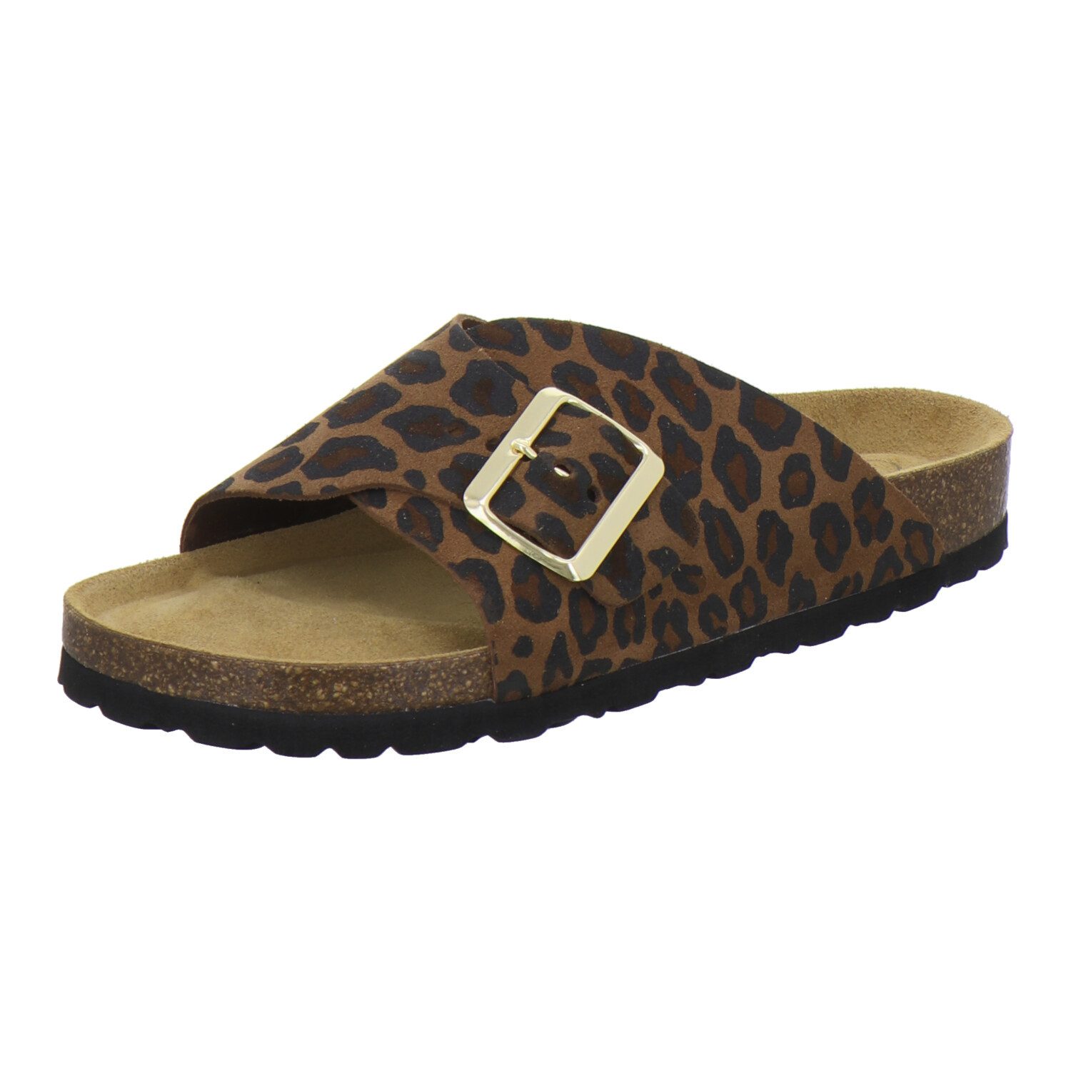 AFS-Schuhe 215093 Sommer Pantolette für Damen mit Fußbett, bequeme Sandalen aus Leder