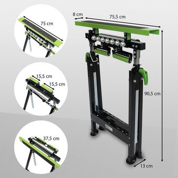 TRUTZHOLM Gerüst Multifunktions-Arbeitsbock Rollenbock höhenverstellbar Klappbock V-Rol