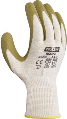teXXor Arbeitshandschuh-Set Topline Grobstrick-Handschuhe Green Protect