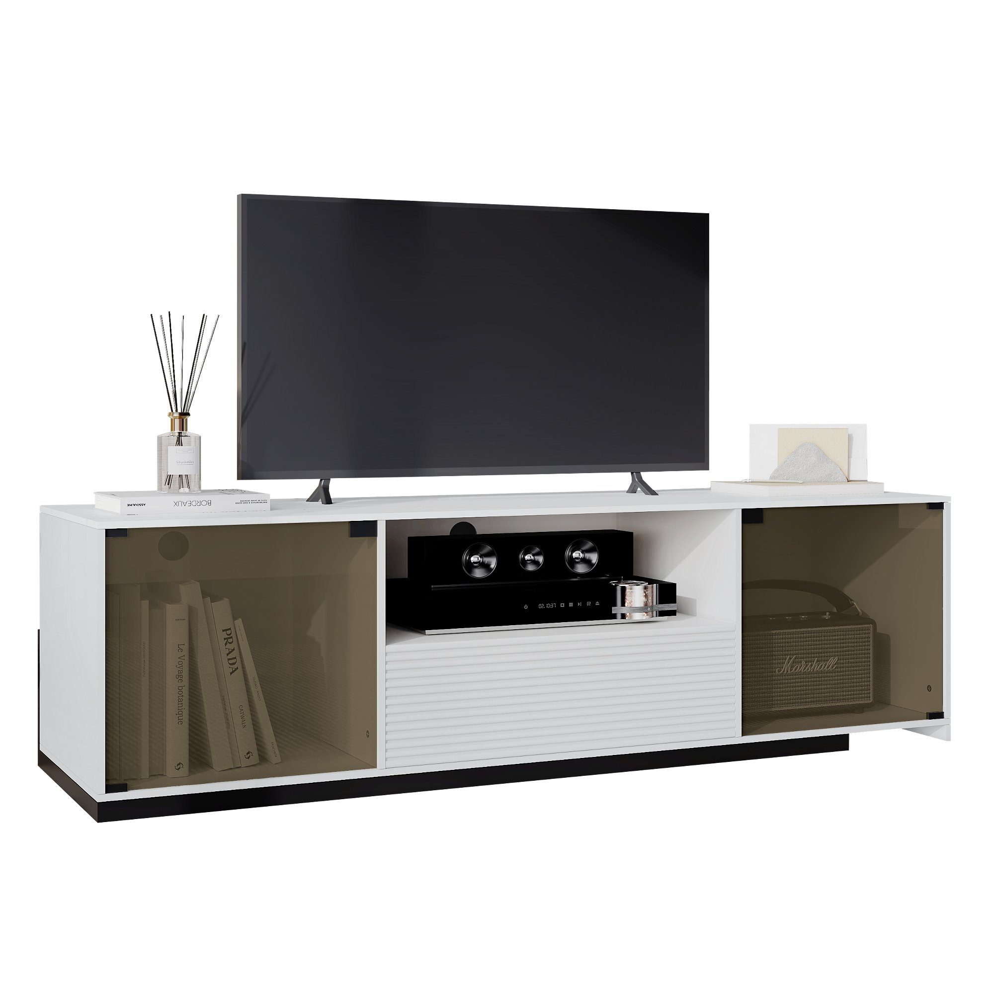 Gotagee TV-Schrank 60-Zoll-Fernseher für TV-Ständer TV-Schrank Beistelltisch einen LED