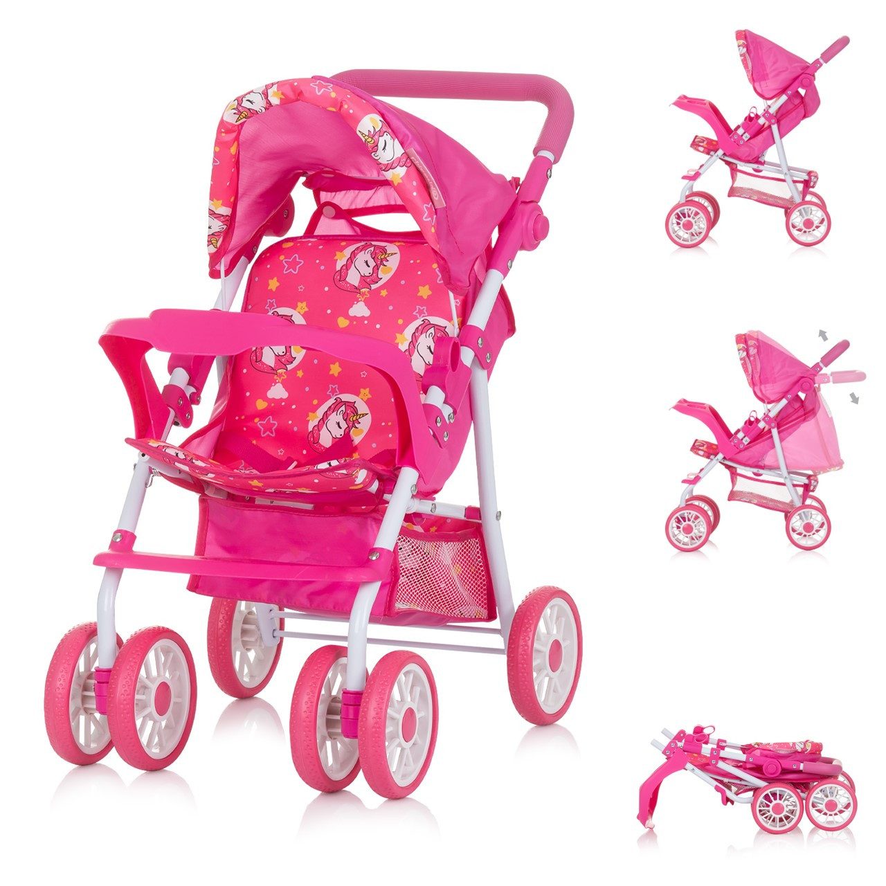 Chipolino Puppenbuggy Puppenwagen Dolly Korb faltbar, Frontbügel Fußstütze günstig online kaufen