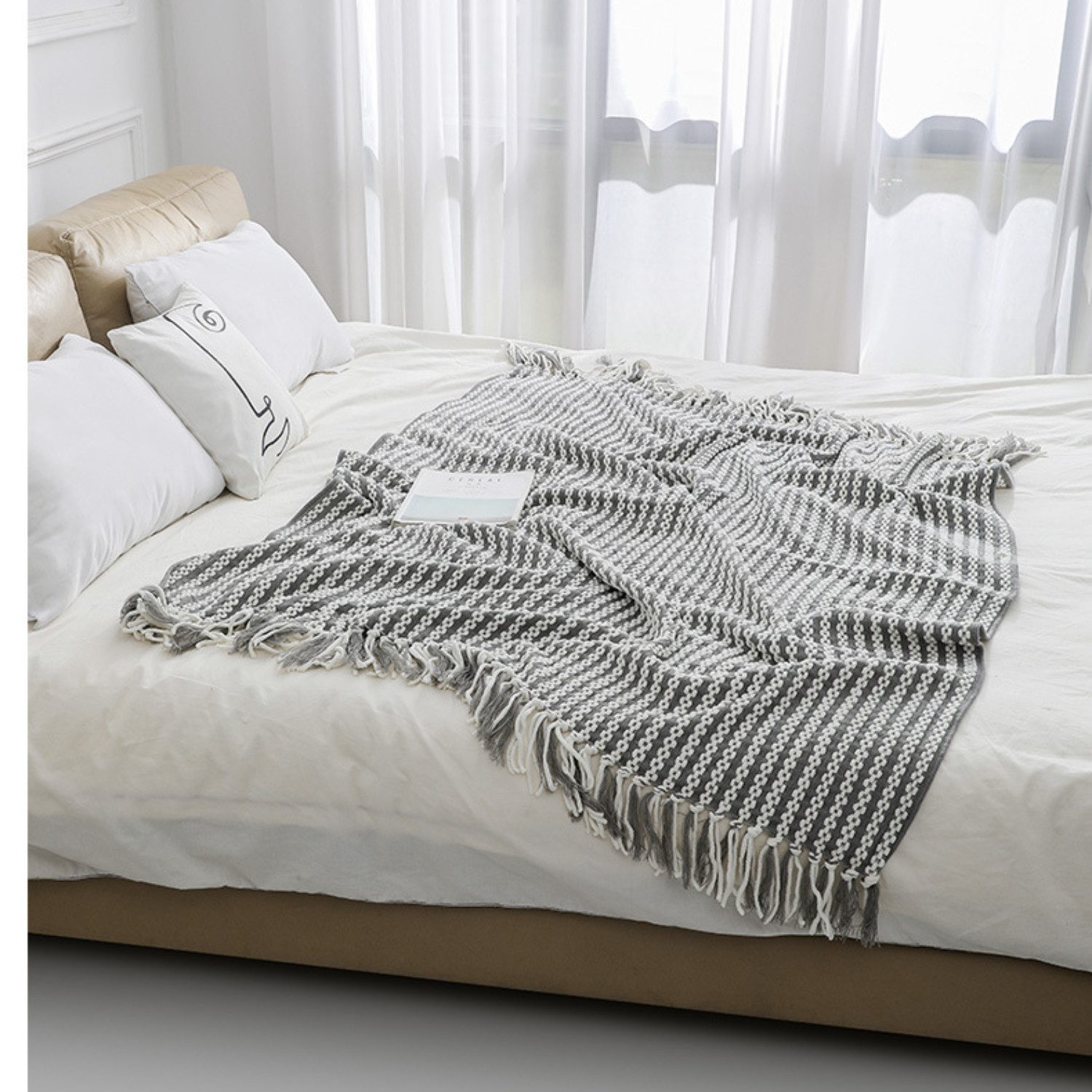 BYSURE Tagesdecke NF12WH00708, gestrickte Wohndecke günstig online kaufen