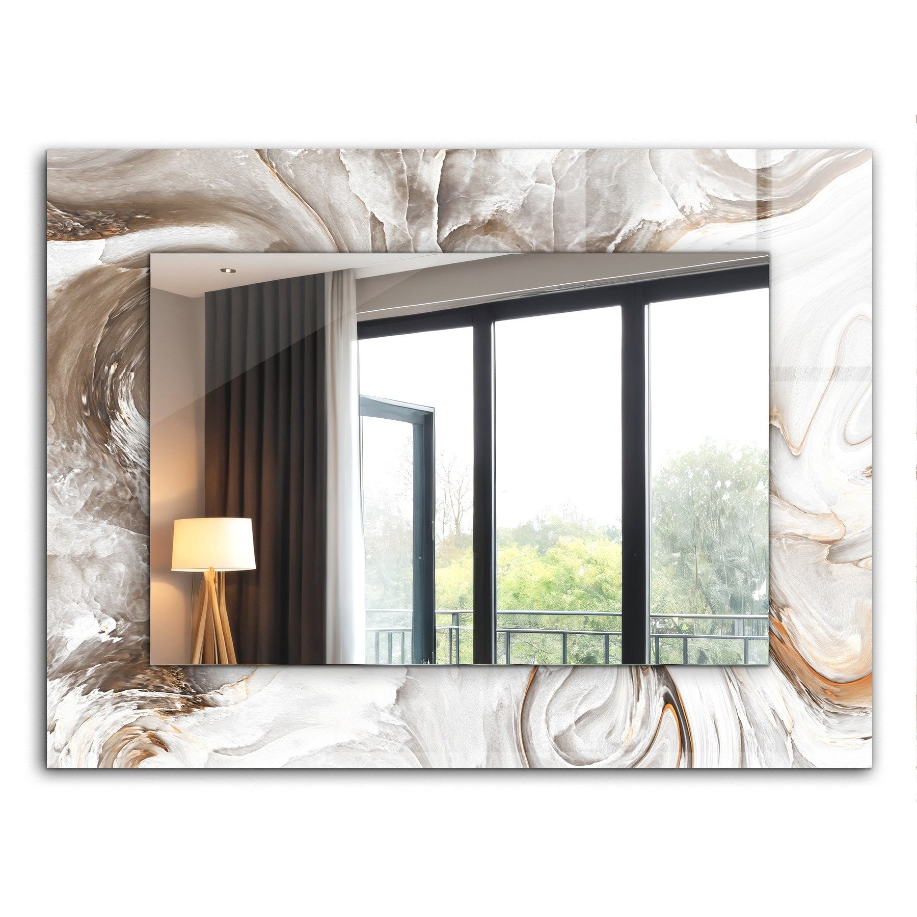 Tulup Dekospiegel Modern Spiegel mit Aufdruck, günstig online kaufen