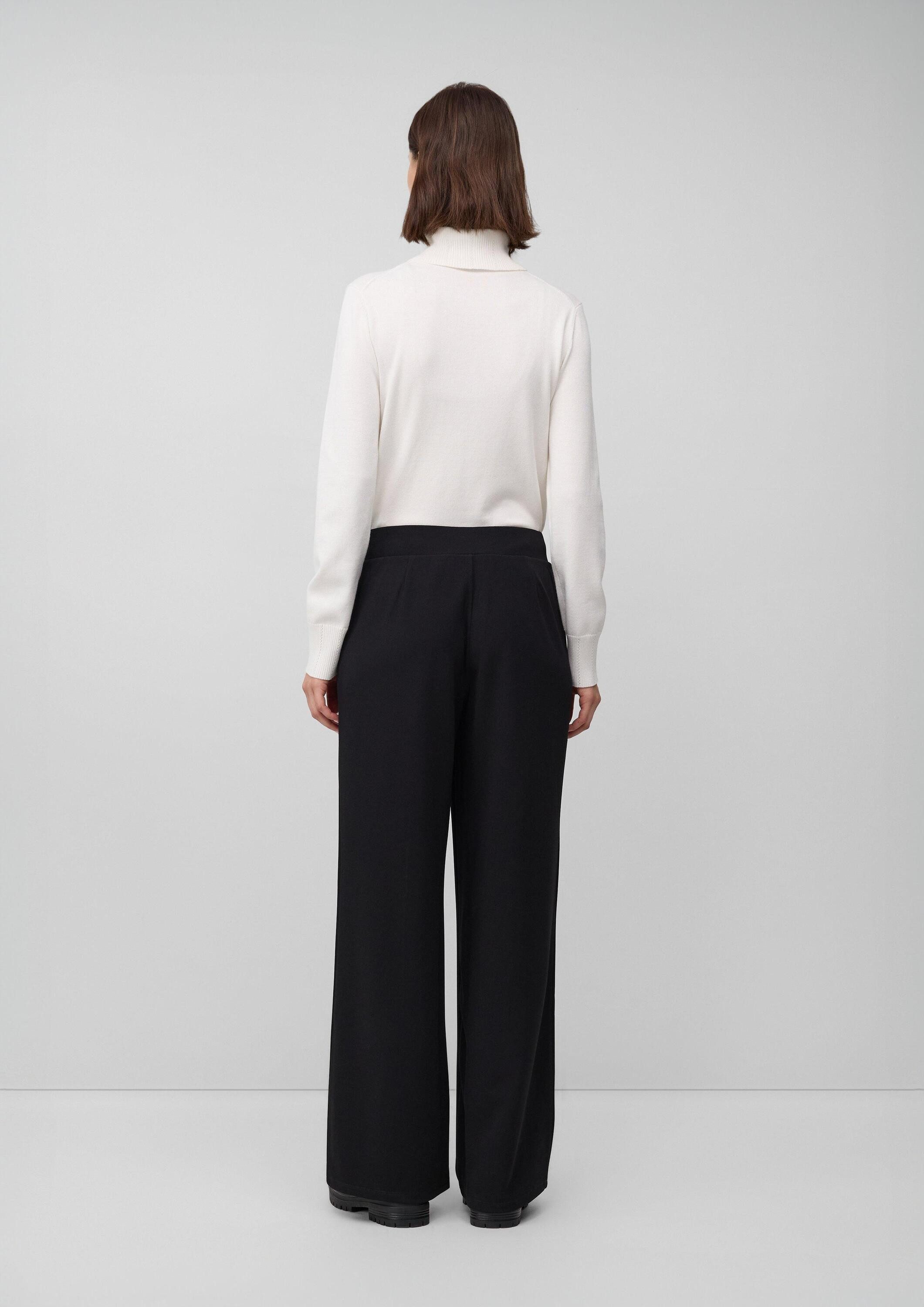 s.Oliver Chinos Hose Wide-Leg-Hose mit Eingrifftaschen und Elastikbund