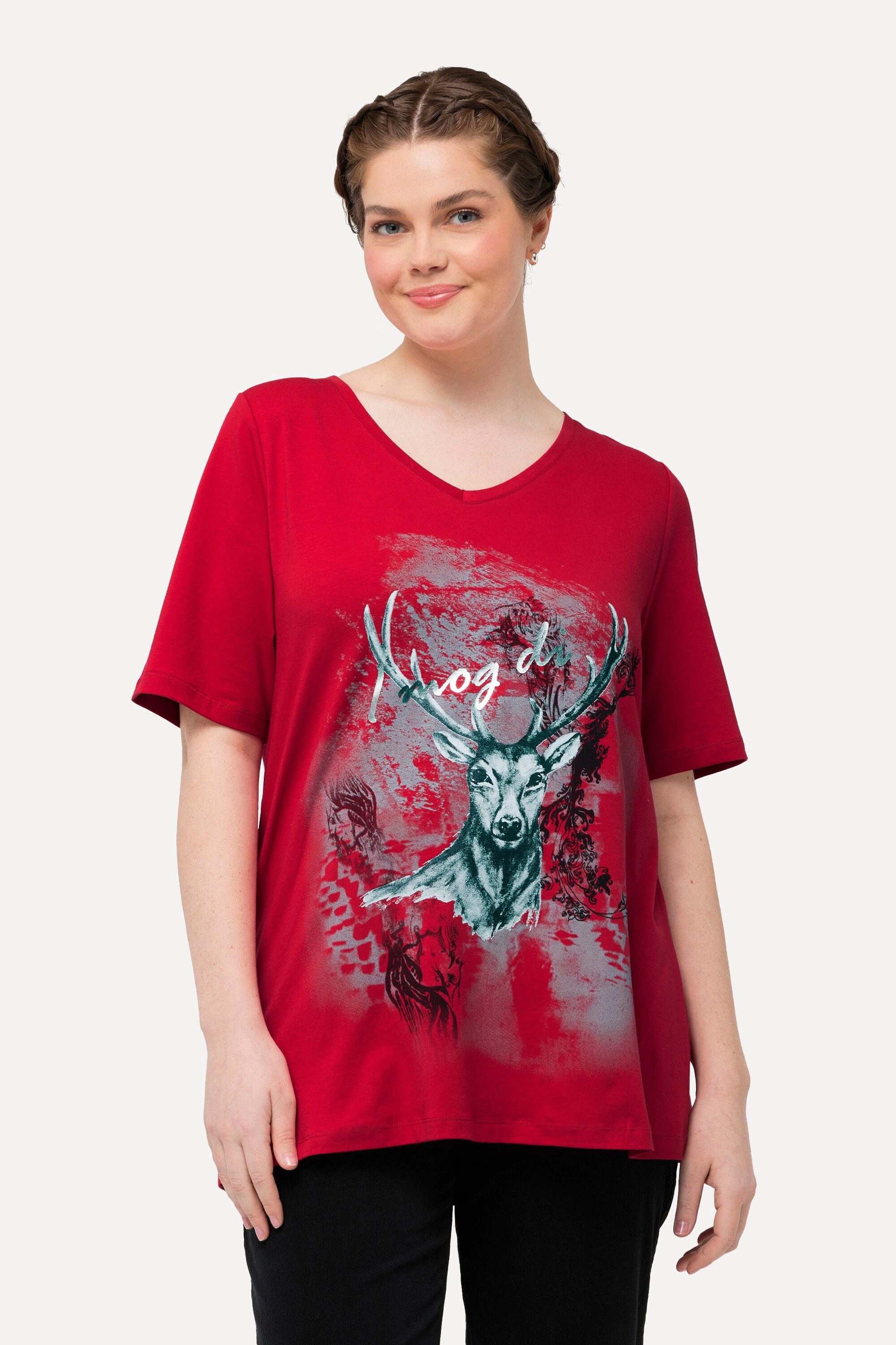 Ulla Popken T-Shirt T-Shirt Trachtenmotiv Classic günstig online kaufen