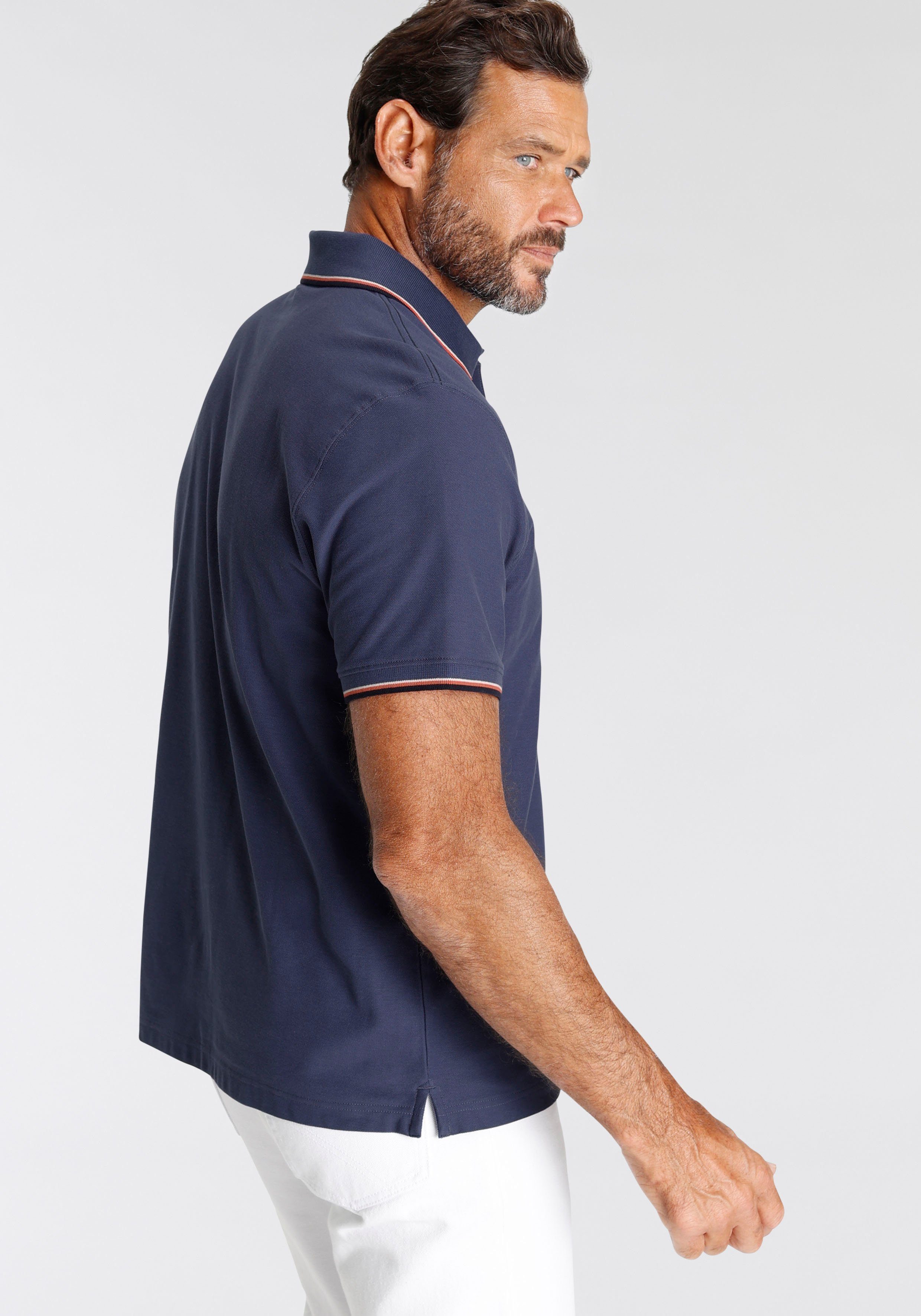 Man's World Poloshirt Kurzarm, mit coolem Print, Polokragen, aus Piqué-Stof günstig online kaufen
