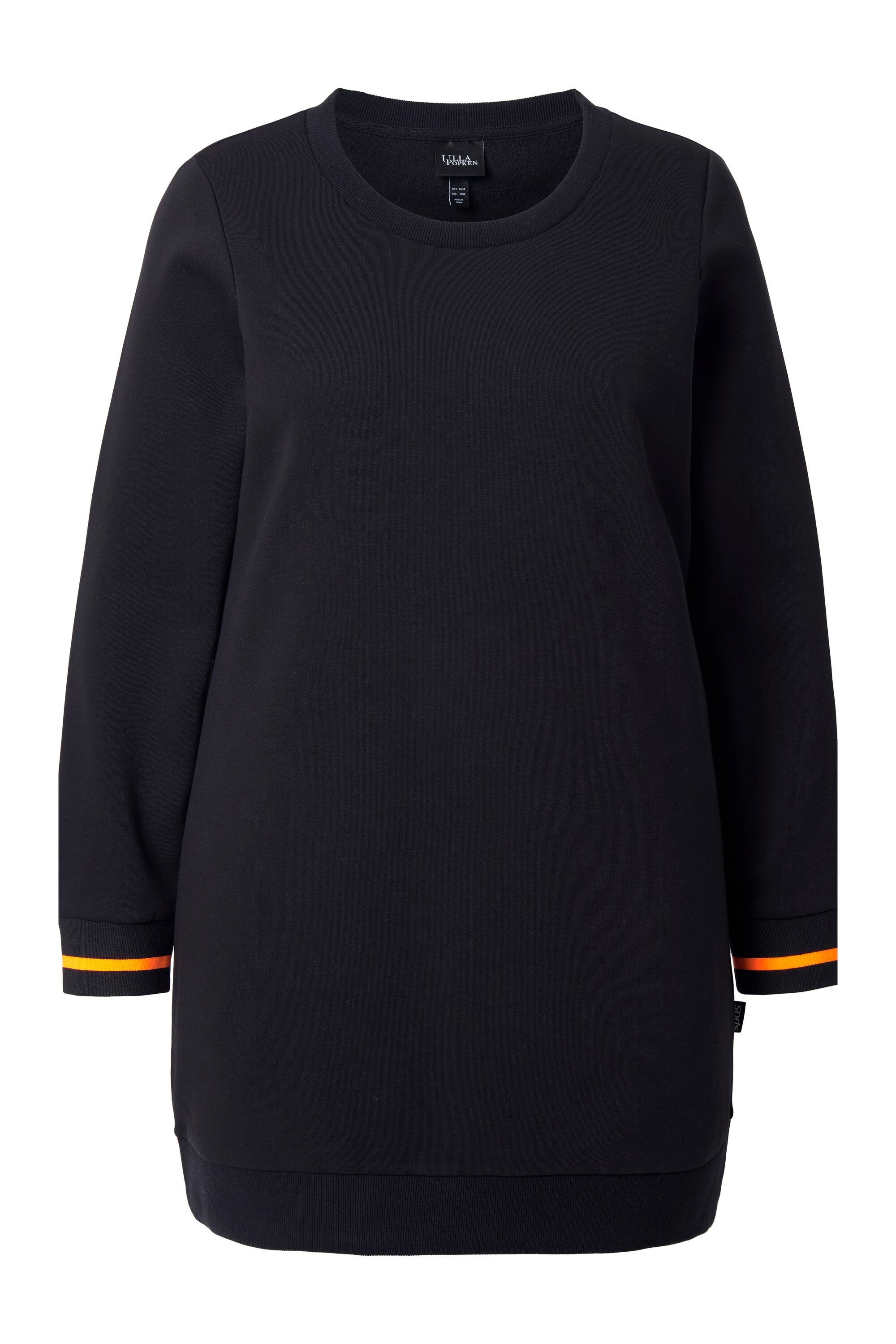 Ulla Popken Sweatshirt Long-Sweater Schriftdruck Rundhals Langarm günstig online kaufen