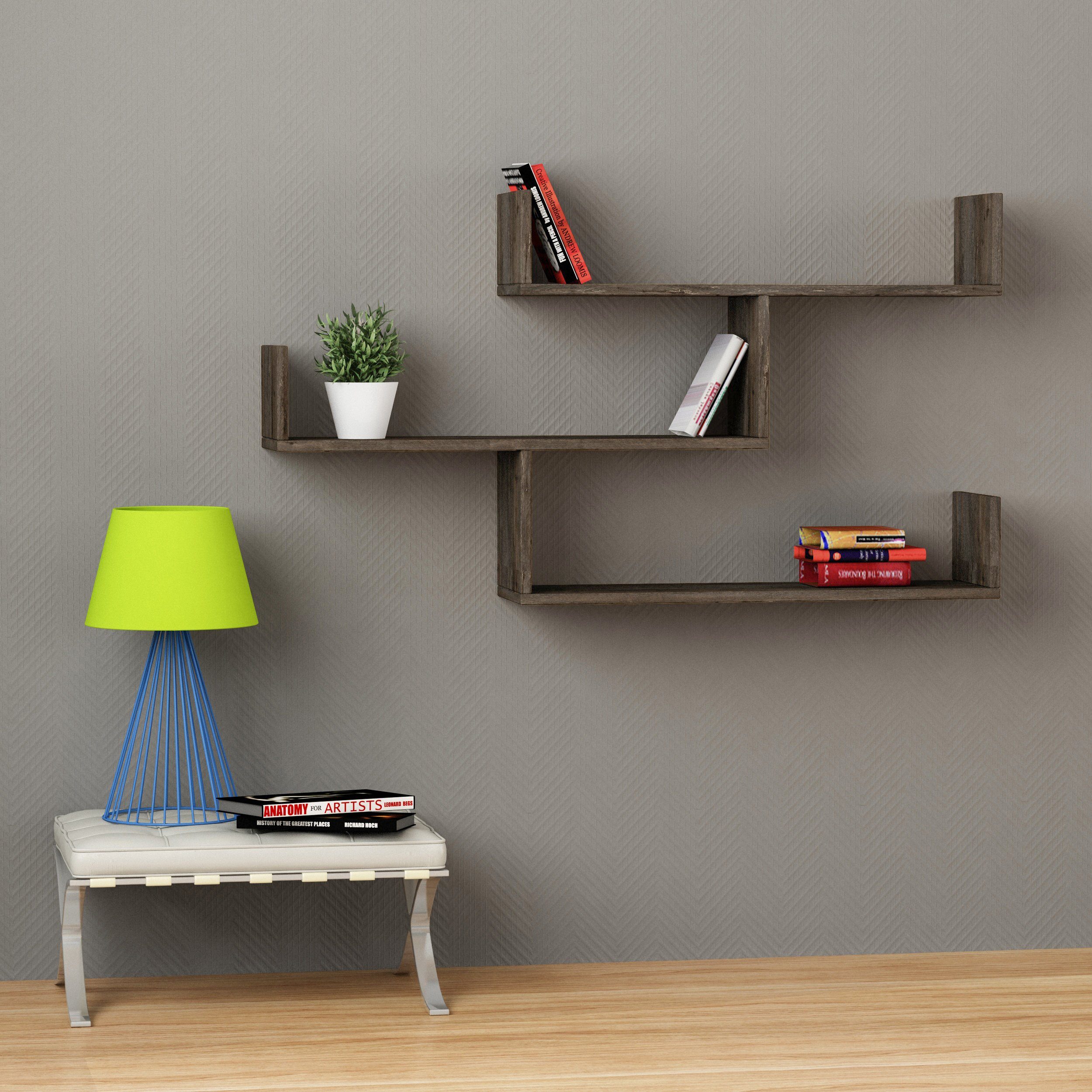 Decortie Bücherregal Tibet, Wandregal Modernes Bücherregal, günstig online kaufen