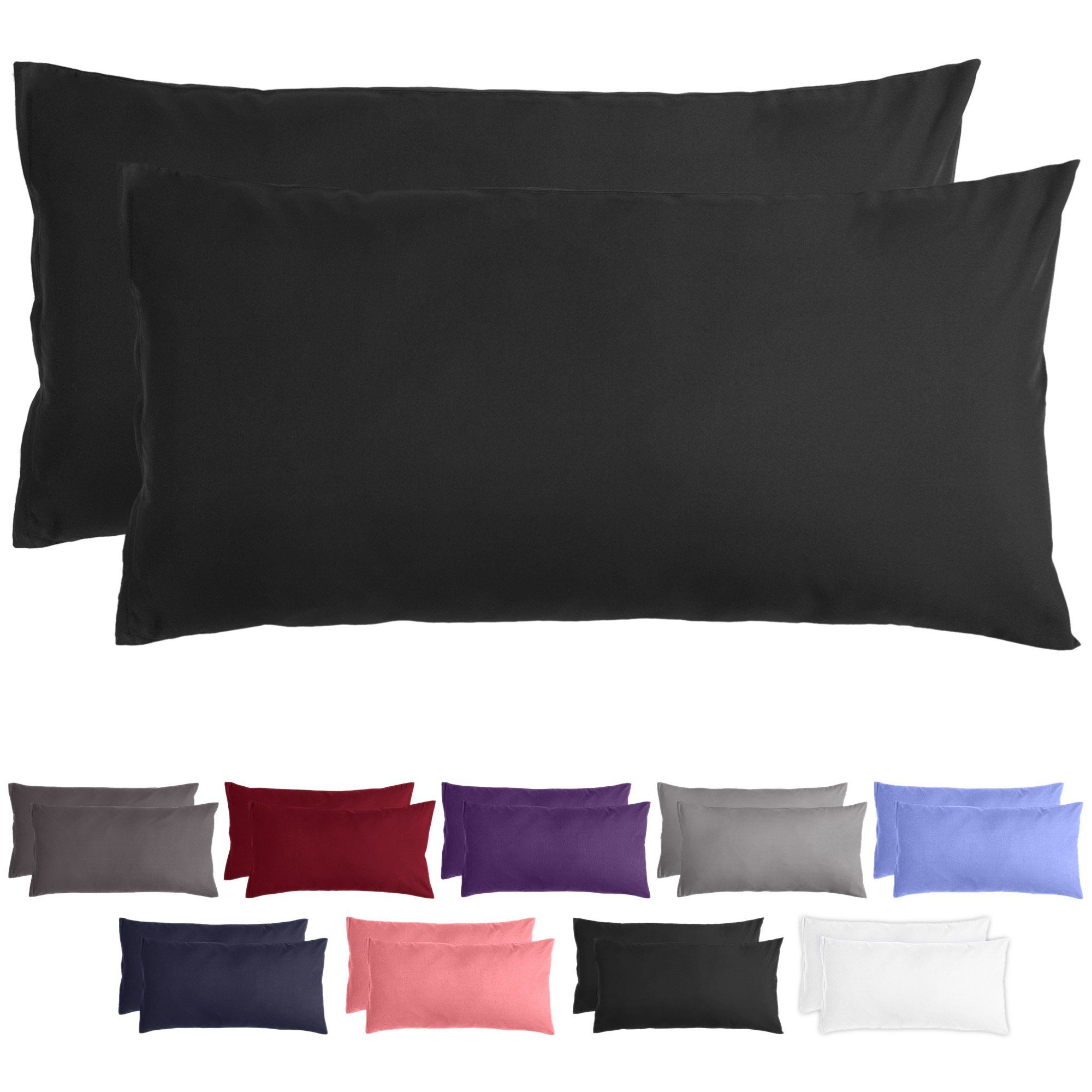 Kissenbezug Premium Kopfkissenbezug, gebürstet 100% Mikrofaser 90g/m²