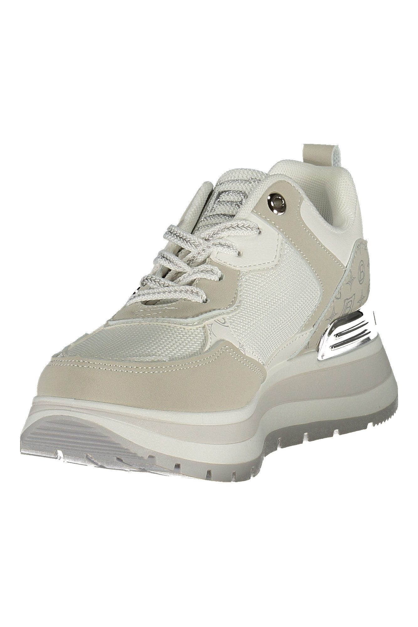 Laura Biagiotti Sneaker Eleganter Damen-Sportschuh: Weiß mit grauen