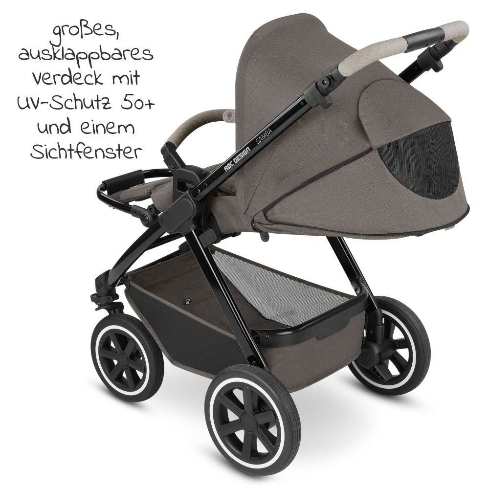 (7-tlg), Samba Zubehör Design Regenschutz, Edition Kinderwagen Kombi-Kinderwagen Herb, Babywanne, mit 2in1 - Diamond Buggy - Sportsitz, ABC