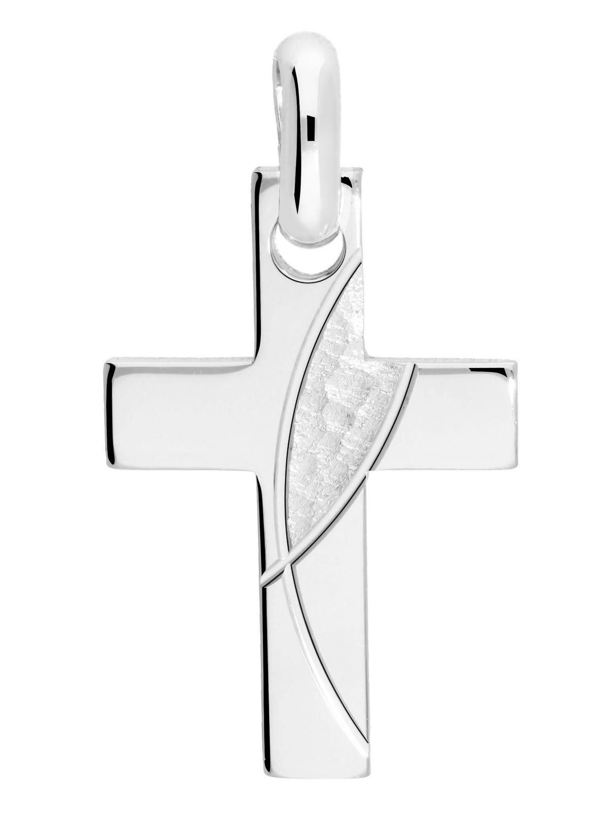Kreuzanhänger Herren & Jungen Kreuz Anhänger Silber 925 Fisch Silberkreuz - My Lord