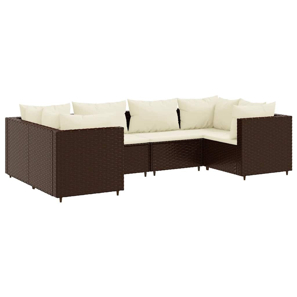 vidaXL Gartenlounge-Set 6-tlg. Garten-Lounge-Set mit Kissen günstig online kaufen