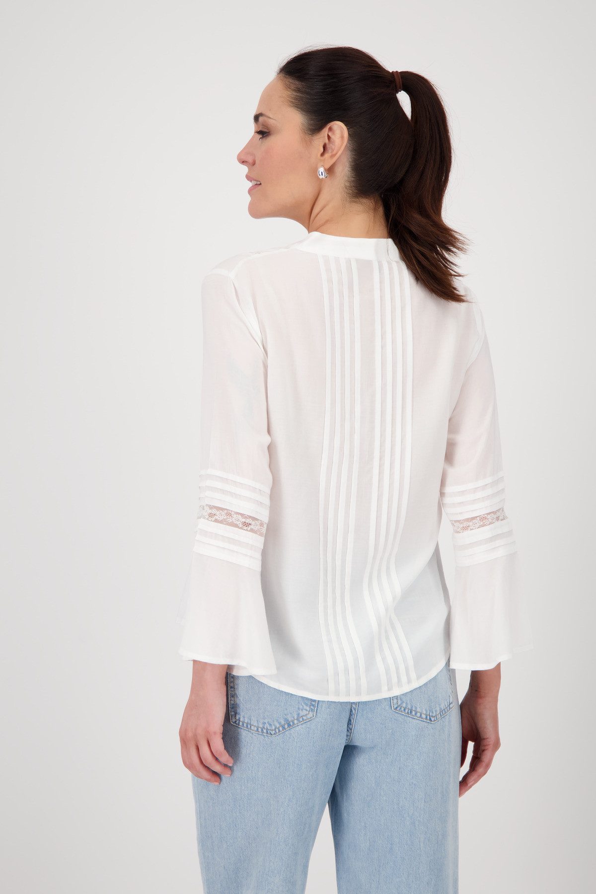 Monari Spitzenbluse Mit V-Ausschnitt günstig online kaufen