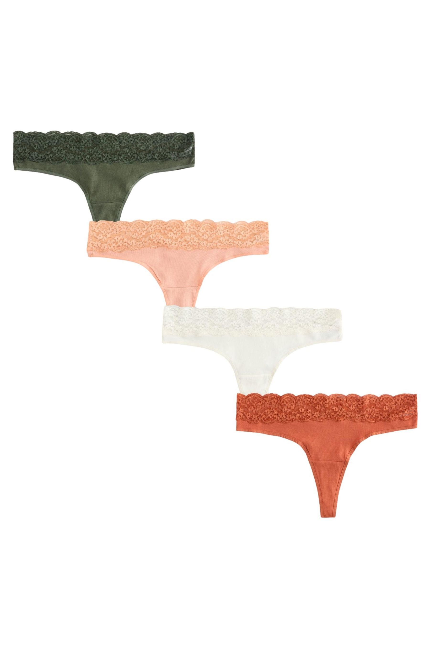 Next String Spitzenslips im 4er-Pack, Tanga (4-St)