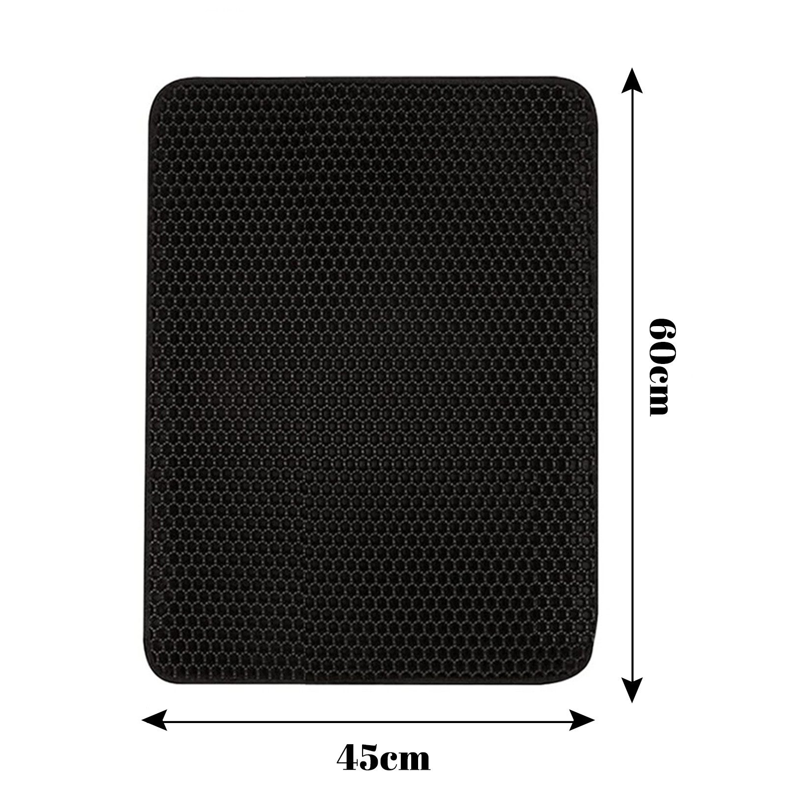 CALIYO Katzenecktoilette Katzenklo Matte, Katzenstreu Katzenklo Vorleger Unterleger Waben, 45x60 cm wasserdichte Doppelte Schichte Entwurf Bienenwabe Matte