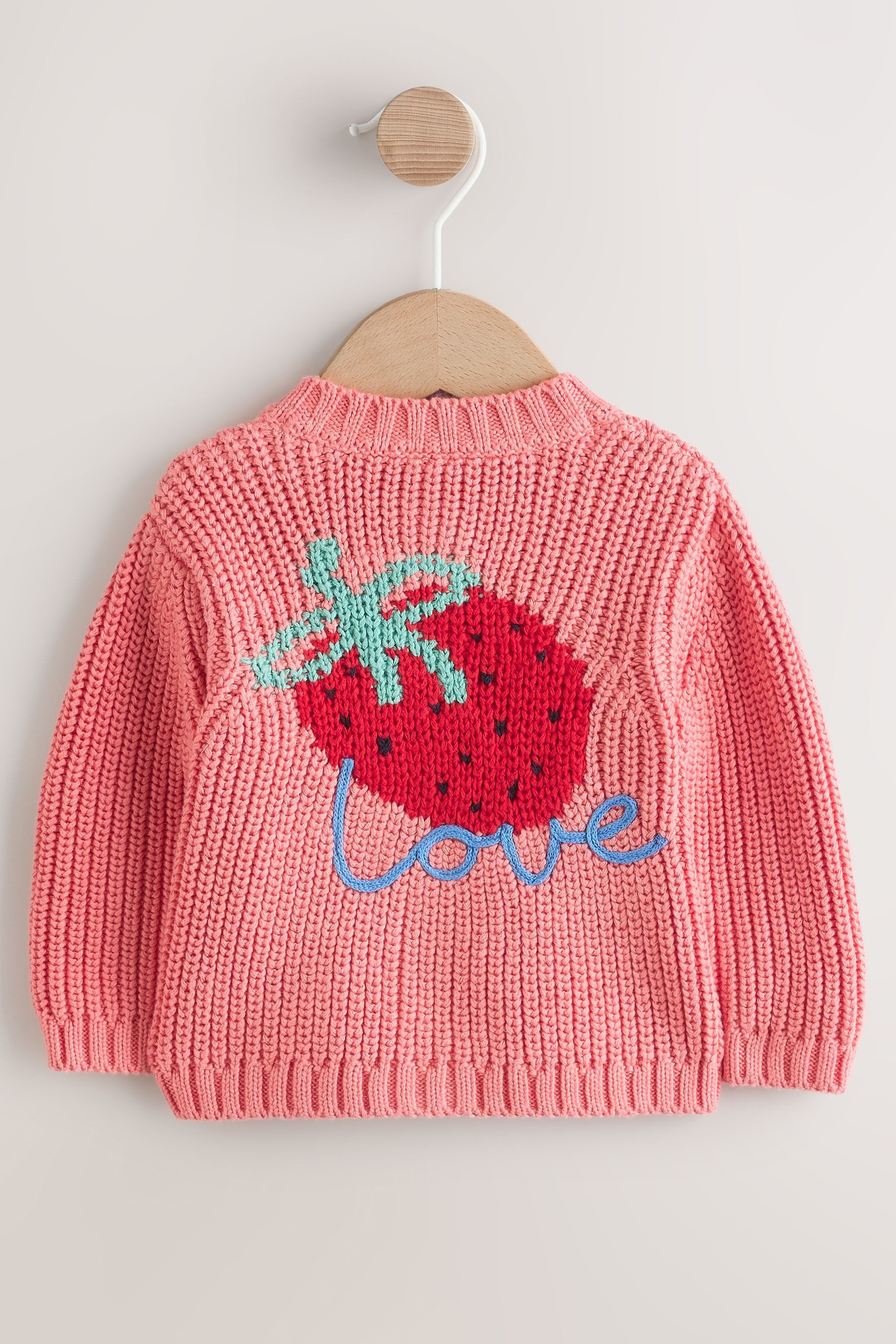 Next Strickjacke Babystrickjacke mit Rückenstickerei (1-tlg)