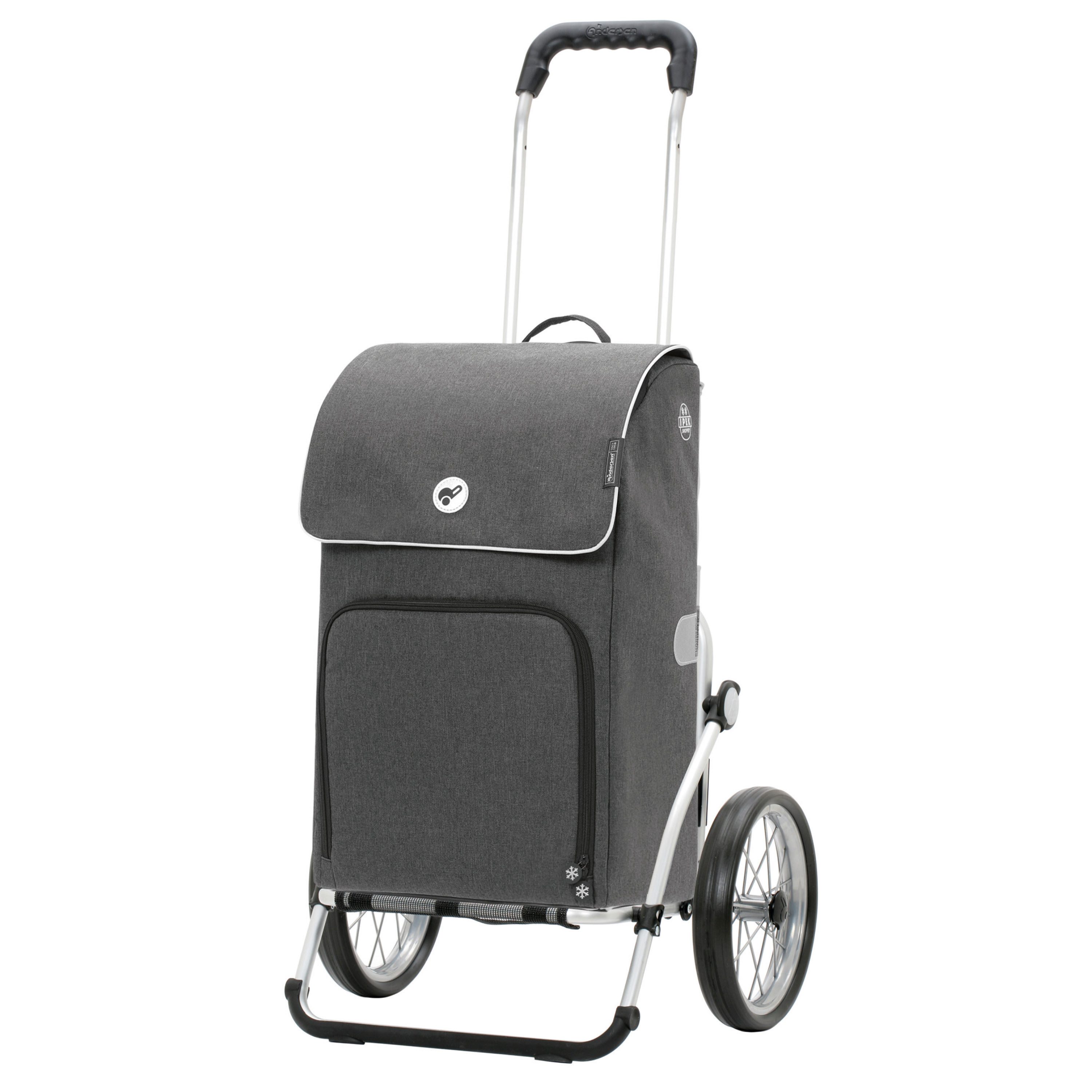 Andersen Einkaufstrolley Royal Shopper Ipek Maxi anhrazit, Thermofach 40 Liter, klappbar, belastbar bis 50kg, wasserabweisend