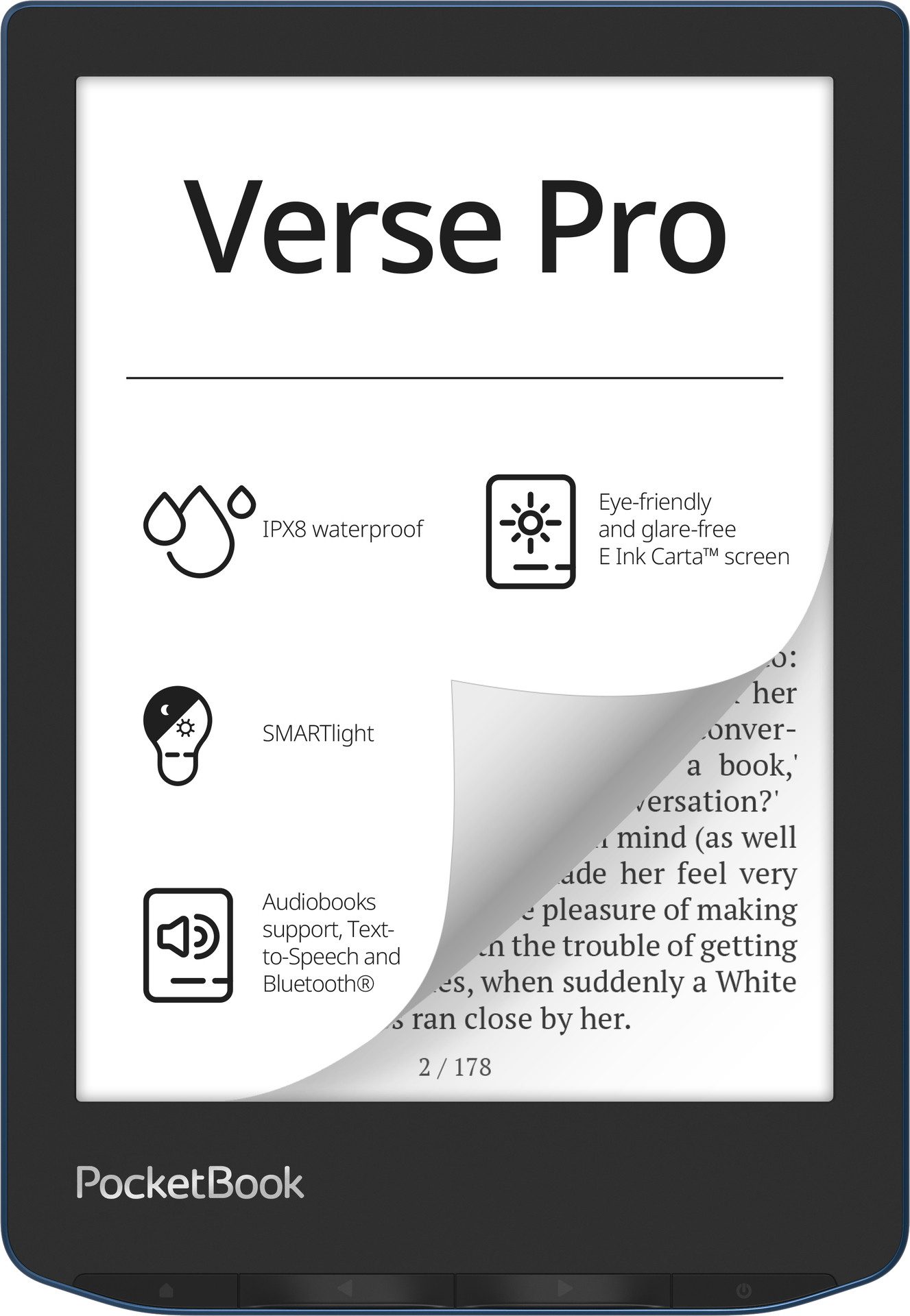 PocketBook PocketBook Verse Pro DACH-Version E-Book (6", kein Betriebssystem, WLAN, WLAN)