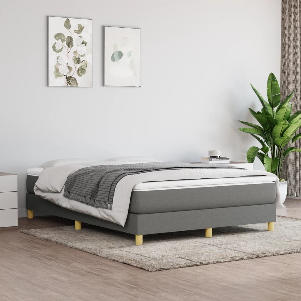 furnicato Bett Bettgestell ohne Matratze Dunkelgrau günstig online kaufen