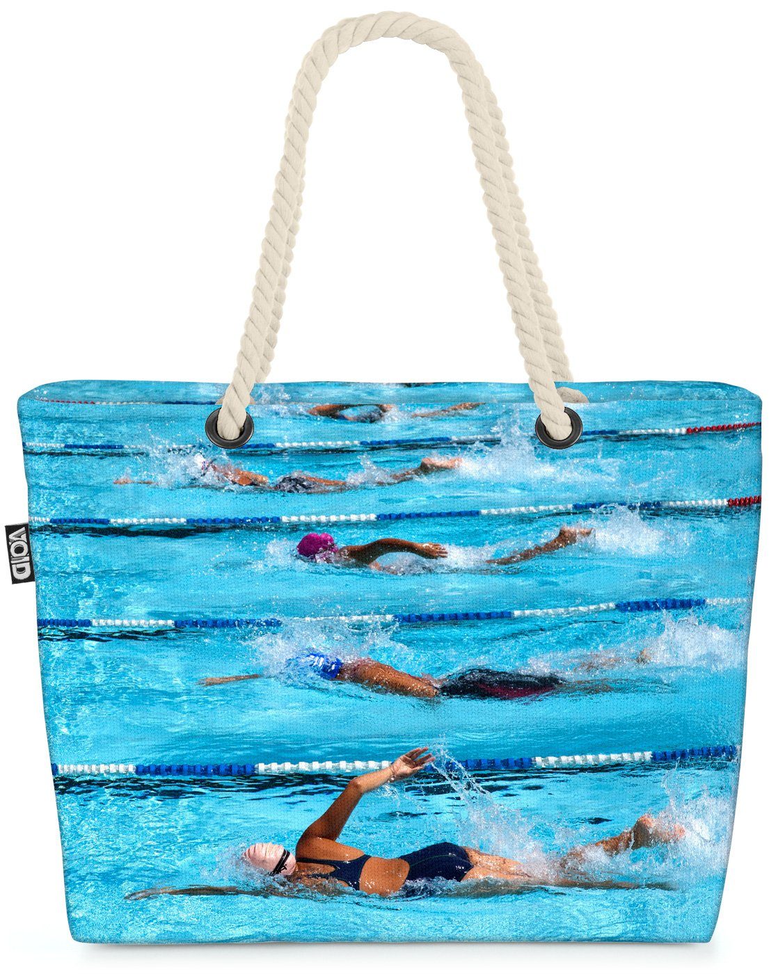 Urlaub Bag (1-tlg), Strandtasche Schwimmbad Pool Beach Sport Wettkampf Schwimmen VOID Schwimmen
