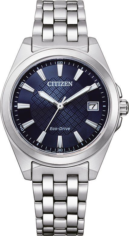 Citizen Solaruhr EO1210-83L, Armbanduhr, Damenuhr, Edelstahlarmband, bis 10 bar wasserdicht, Datum