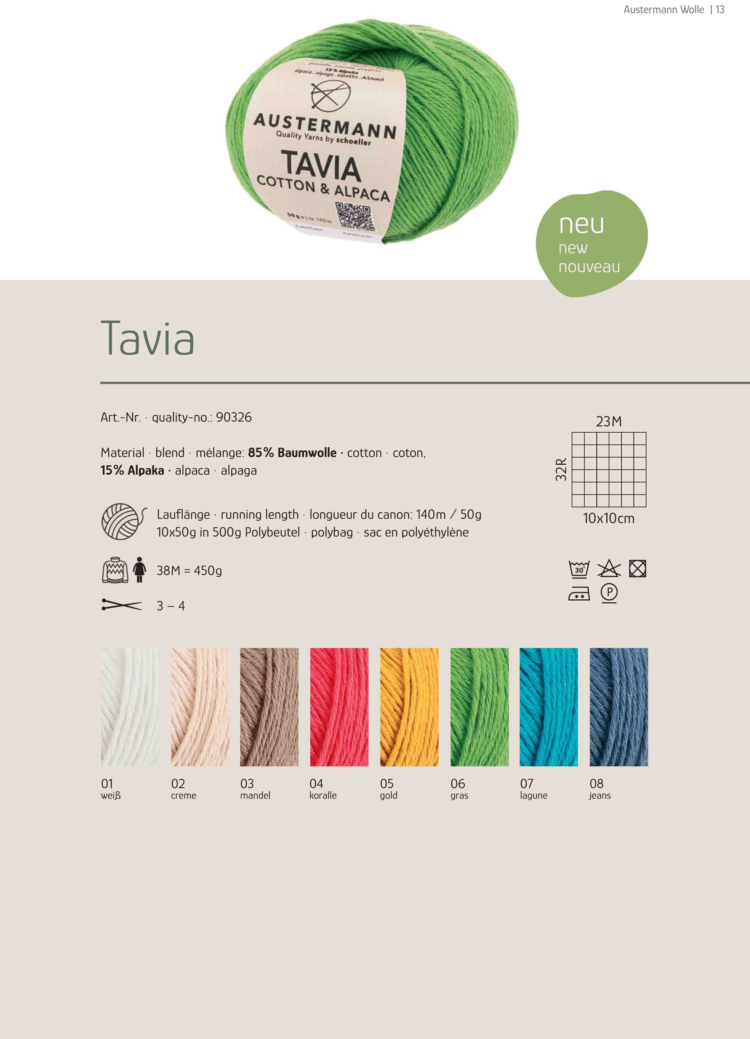 Austermann Tavia Häkelwolle, 140 m, weiche und anschmiegsame Struktur