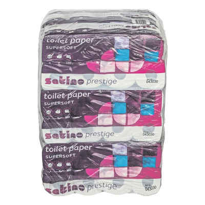 Satino prestige Toilettenpapier Prestige (72-St), 4-lagig, hochweiß, saugstark, 150 Blatt/Rolle
