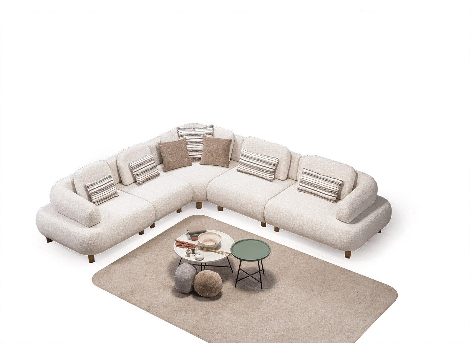 Villa Möbel Ecksofa Barcelona, 1 Teile, mit Schlaffunktion durch verstellbare Rückenlehne