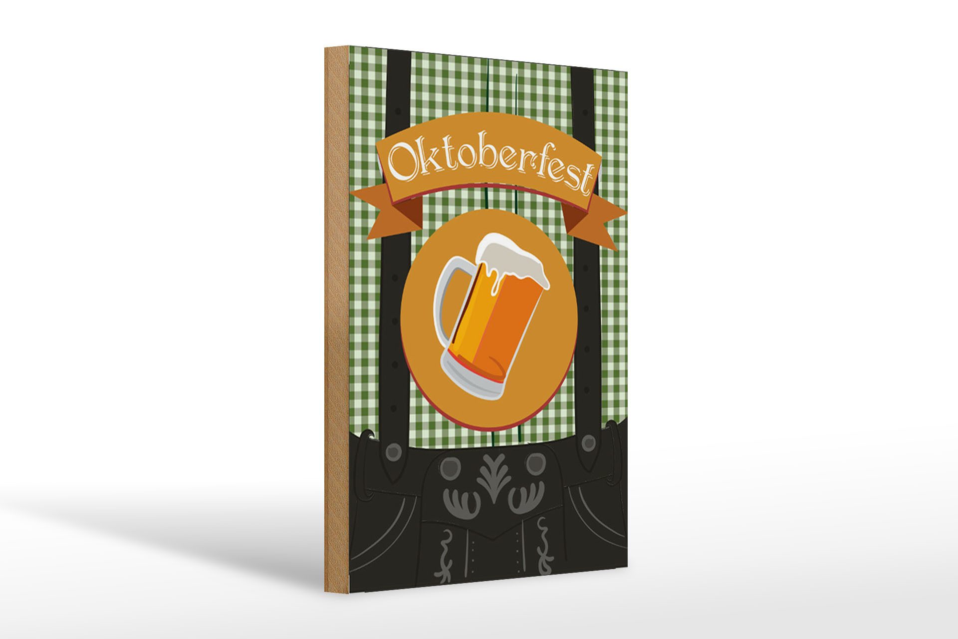 Holzbild 20x30cm Bier Oktoberfest