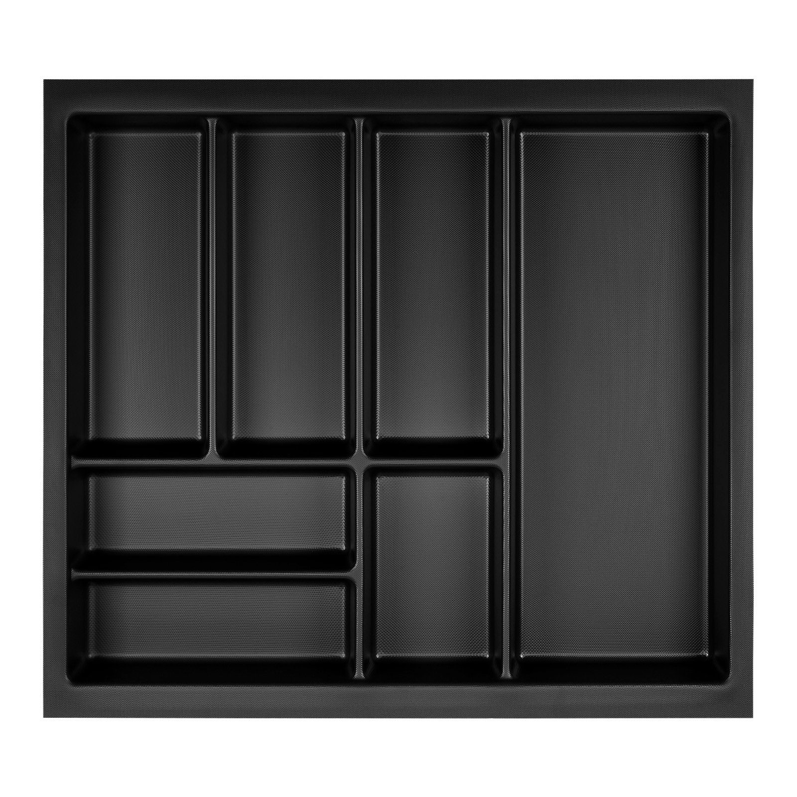 SO-TECH® Besteckeinsatz ORGA-BOX Junker Slim lavagrau mit Perlstruktur, 525 x 476 mm im 60er Schrank im SO SLIM Schubladensystem