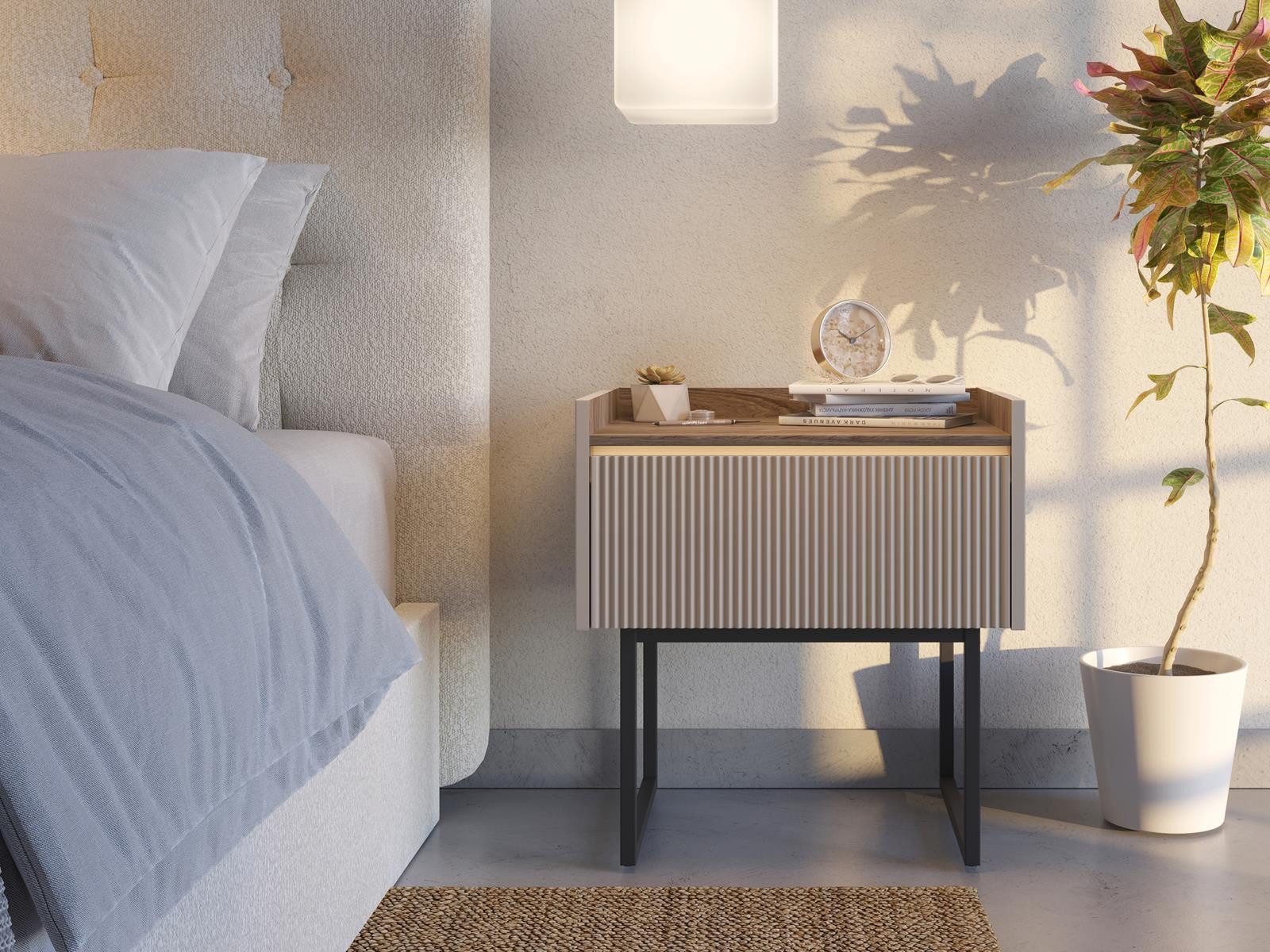 Compleo Nachttisch mit Schublade DENI, Elegant design (MADE IN EU)