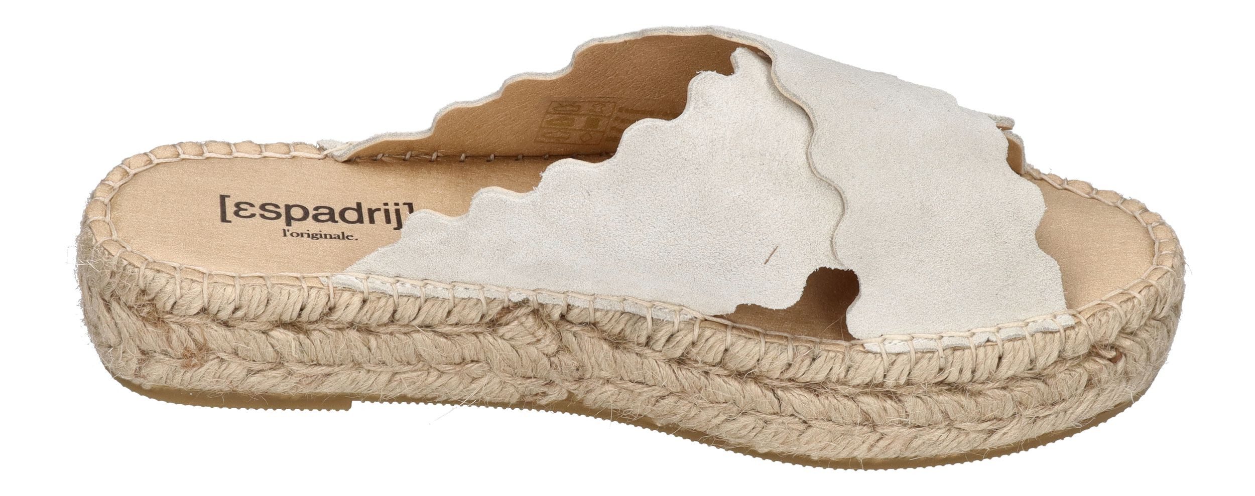 espadrij l´originale LYON CROISETTE VELOUR Pantolette Sand – Bild 4 von 5
