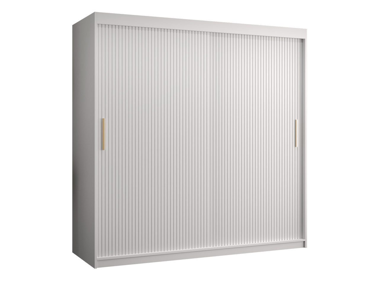 MIRJAN24 Kleiderschrank Riflo Slim 1 180 (mit Schiebetüren) 2-türig, zwei Kleiderstangen, Aluminium-Gleitschienen