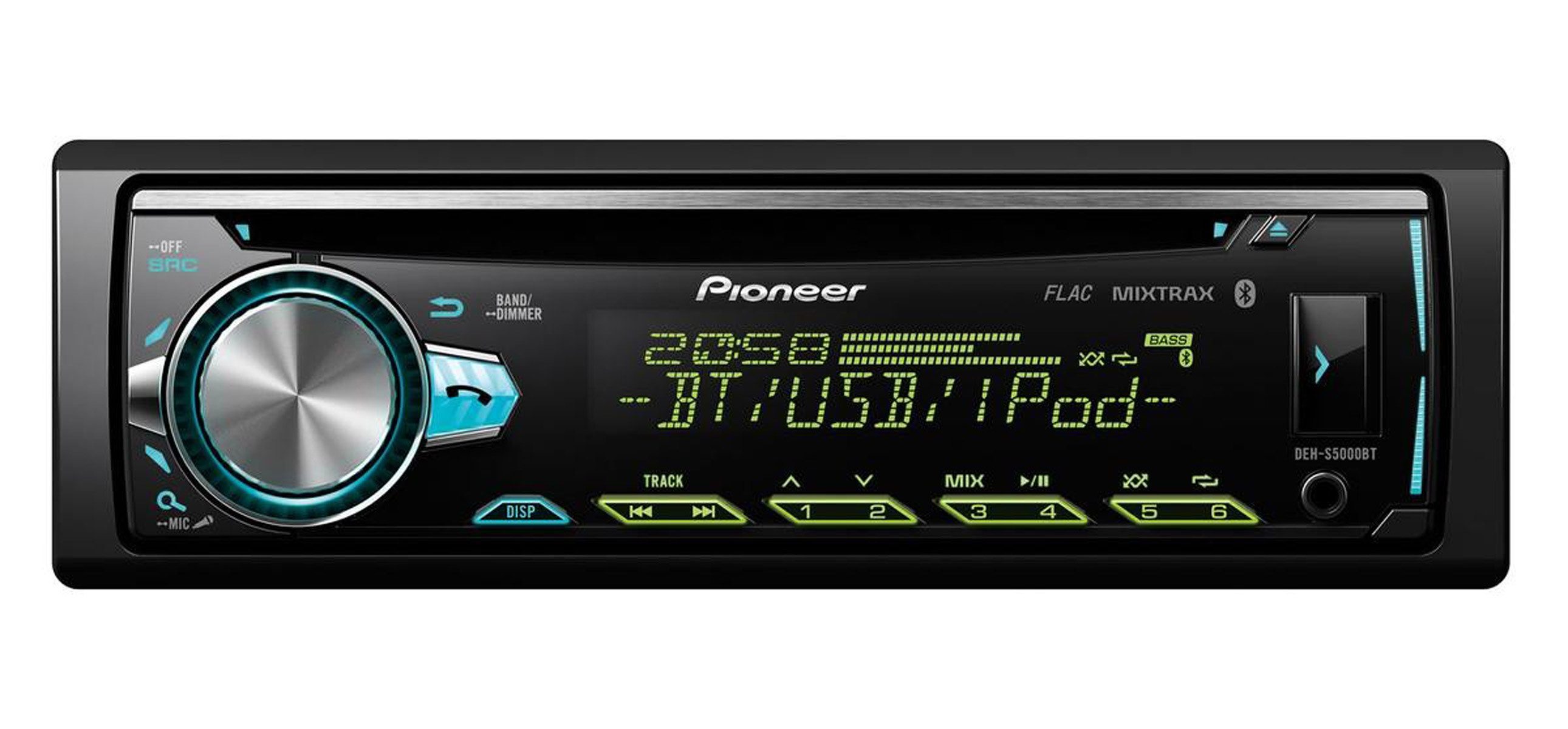 Pioneer DEH-S520BT Bluetooth Spotify CD USB Android radio Autoradio (RDS, AUX-Eingang, USB, Abnehmbares Bedienteil, AM/FM Radio, Animiertes Display, Bluetooth, 1 DIN)