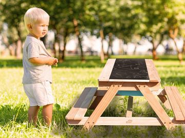 Sunny Garten-Kindersitzgruppe Dual Top 2.0, Picknicktisch mit blauen Behältern