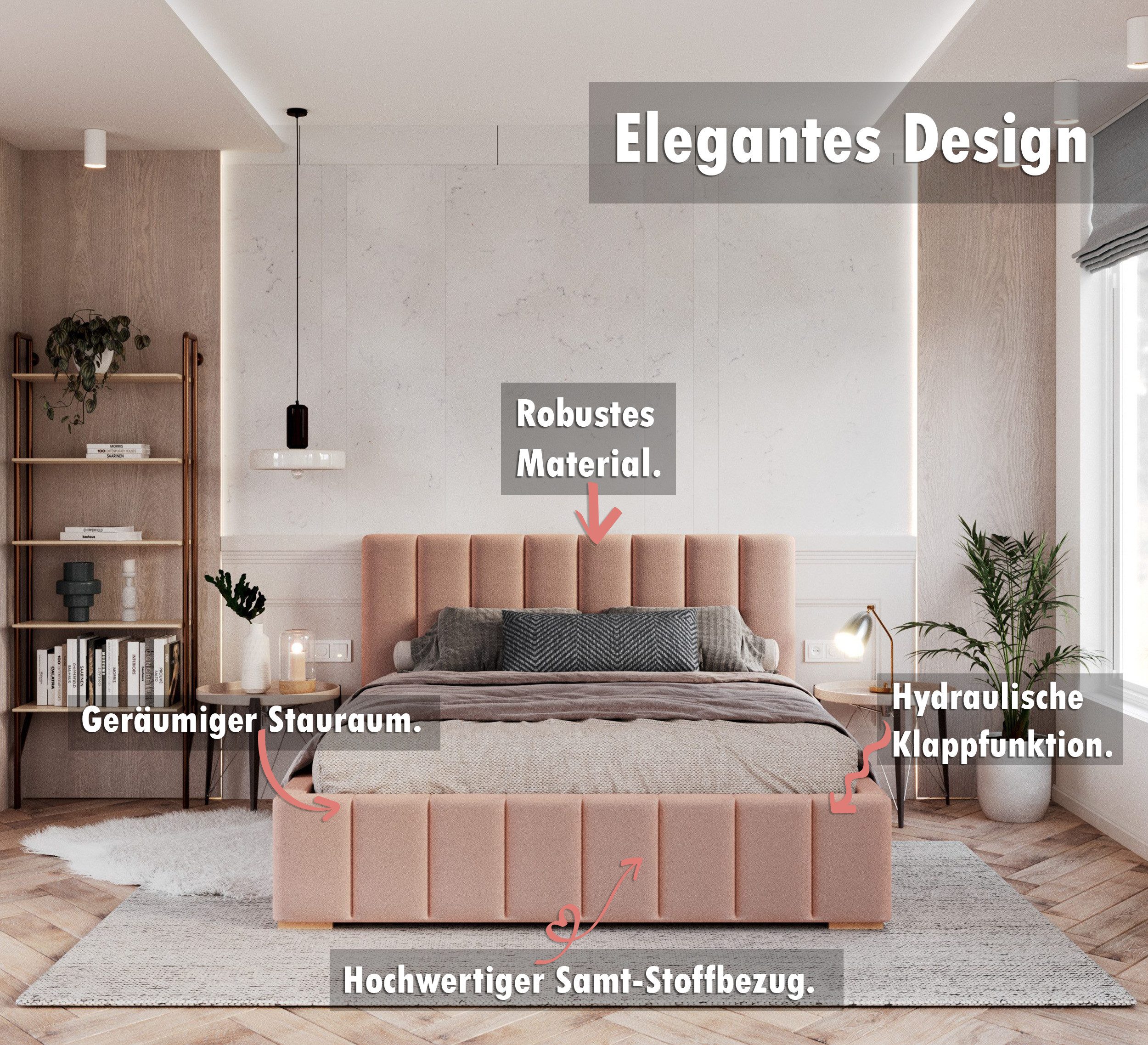 FDM Polsterbett Stauraumbett Bettgestell 90x200, 120x200, günstig online kaufen