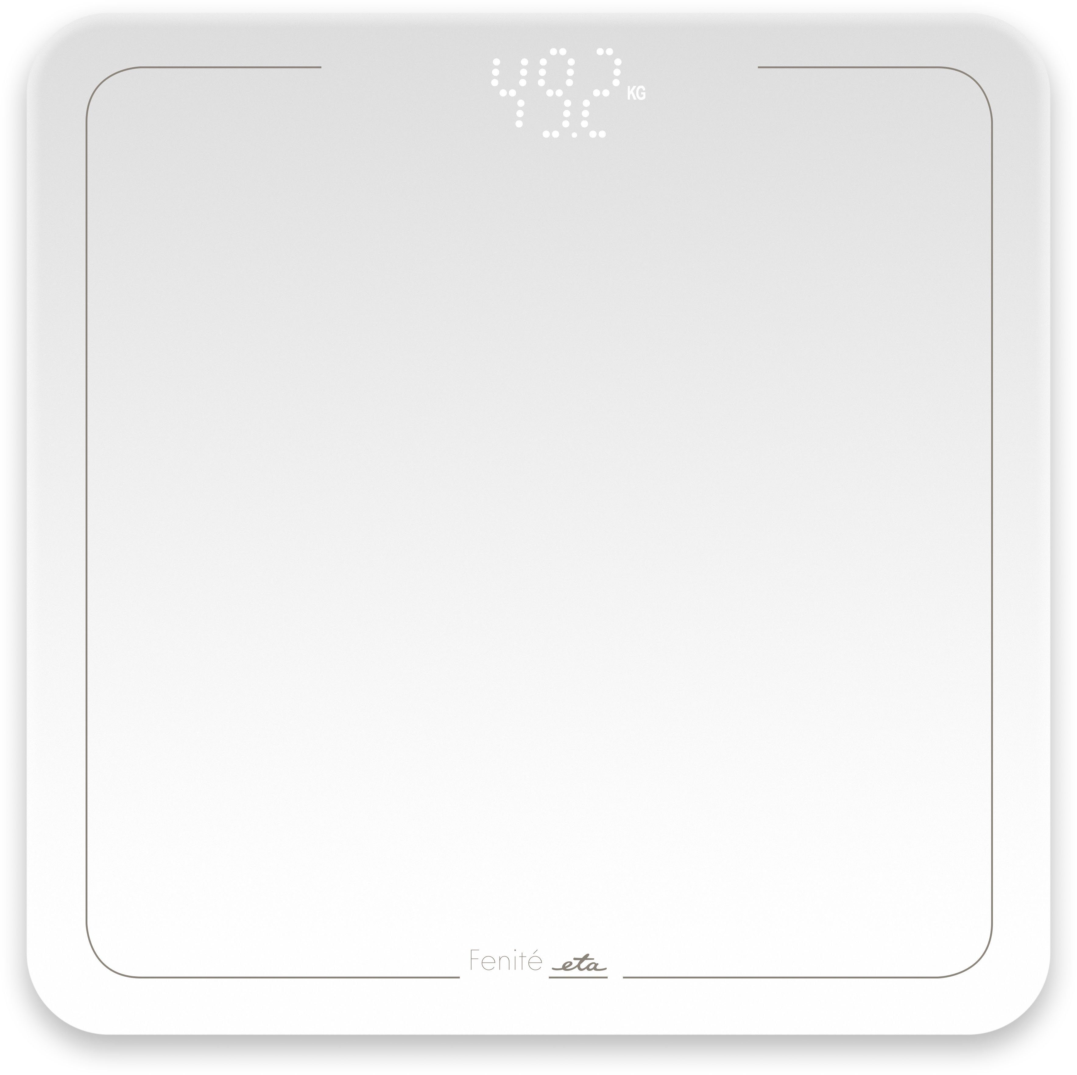 eta Personenwaage FENITÉ, 1-tlg., Kapazität bis 180 kg, Standfläche aus Glas, LED-Display