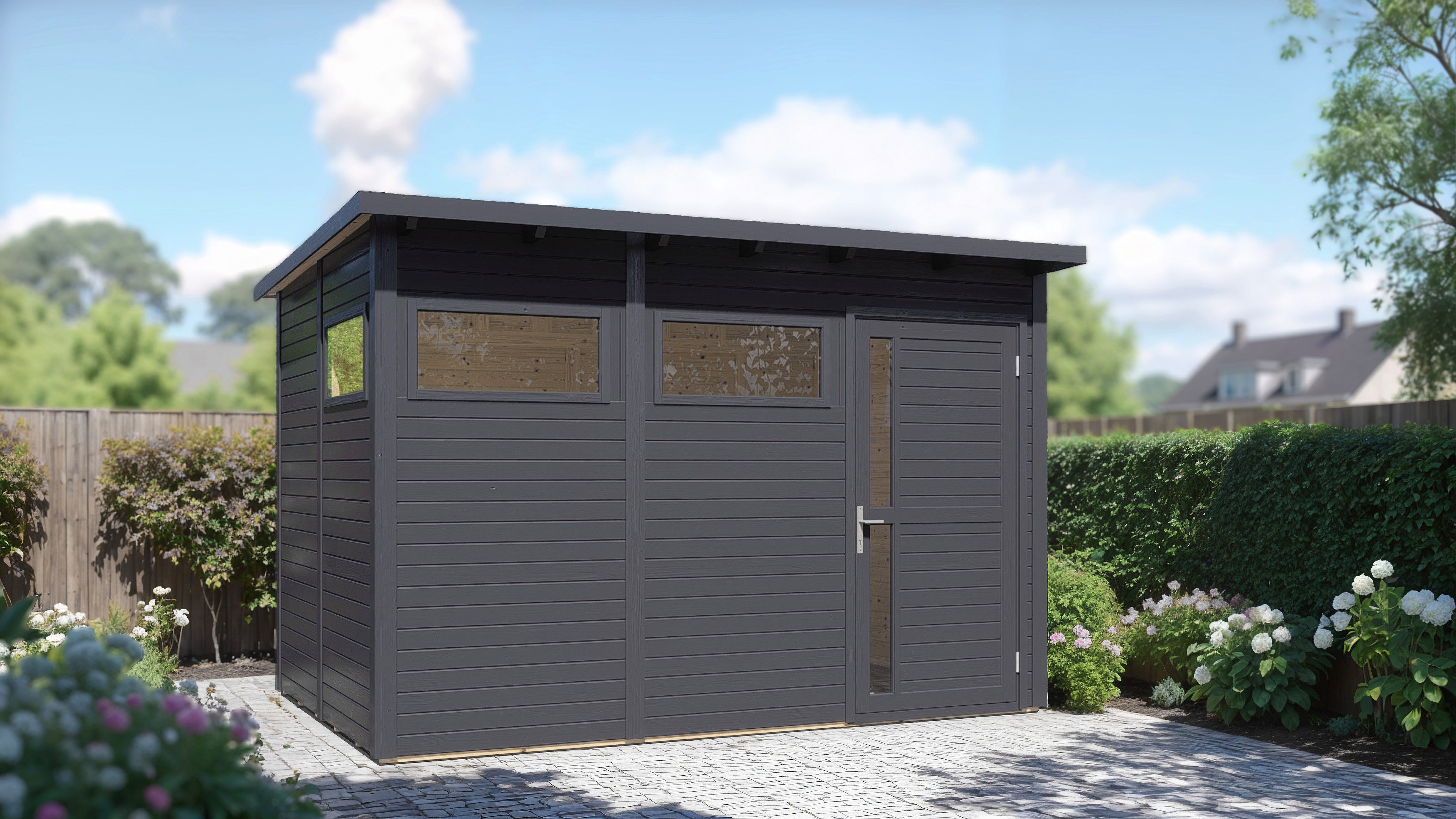 BERTILO Gartenhaus Pentus 3 anthrazit, BxT: 359x266 cm