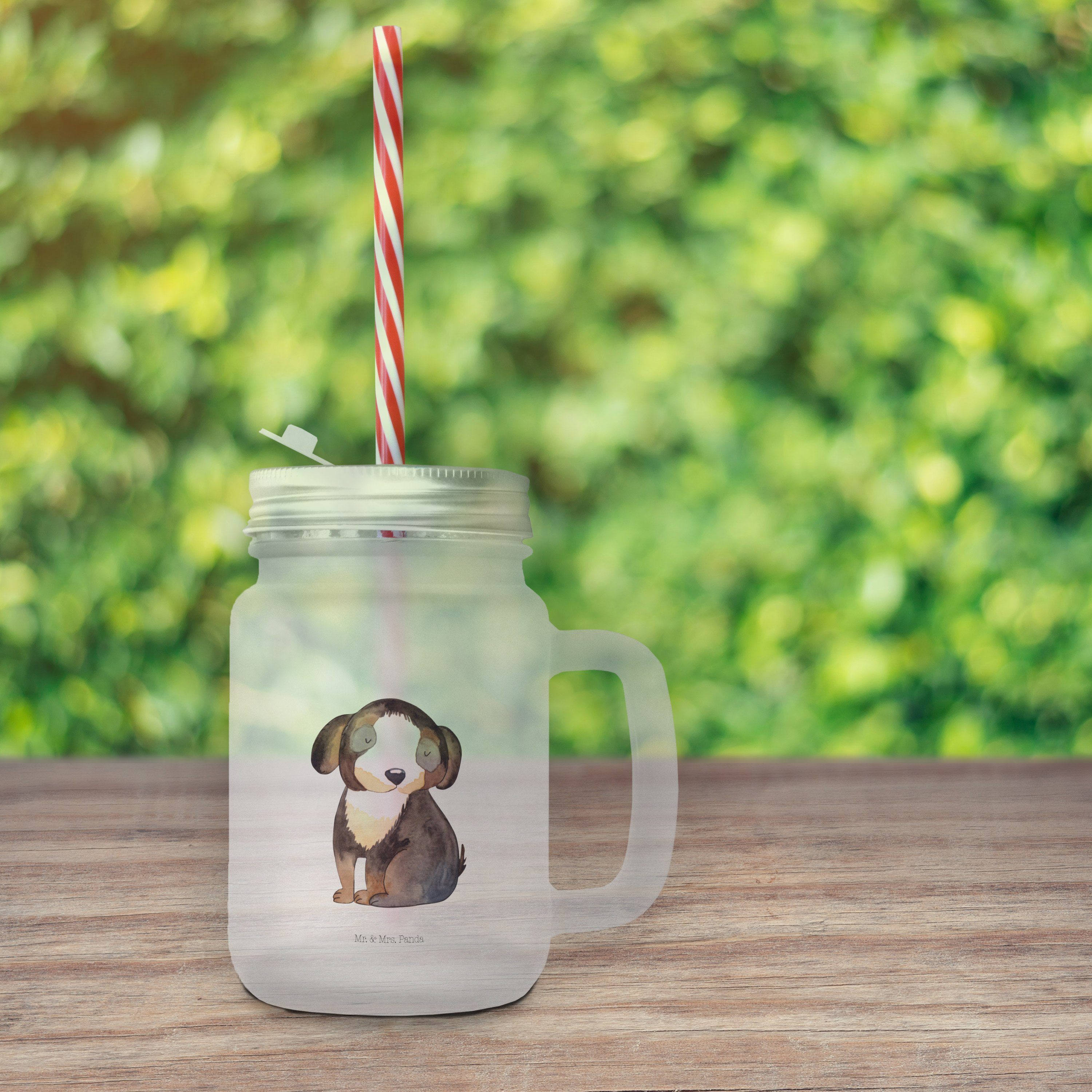 - Transparent Hunderasse, süß, Mr. Geschenk, Glas Mrs. entspannt - & Glas Haustier, Hund Panda R, Premium