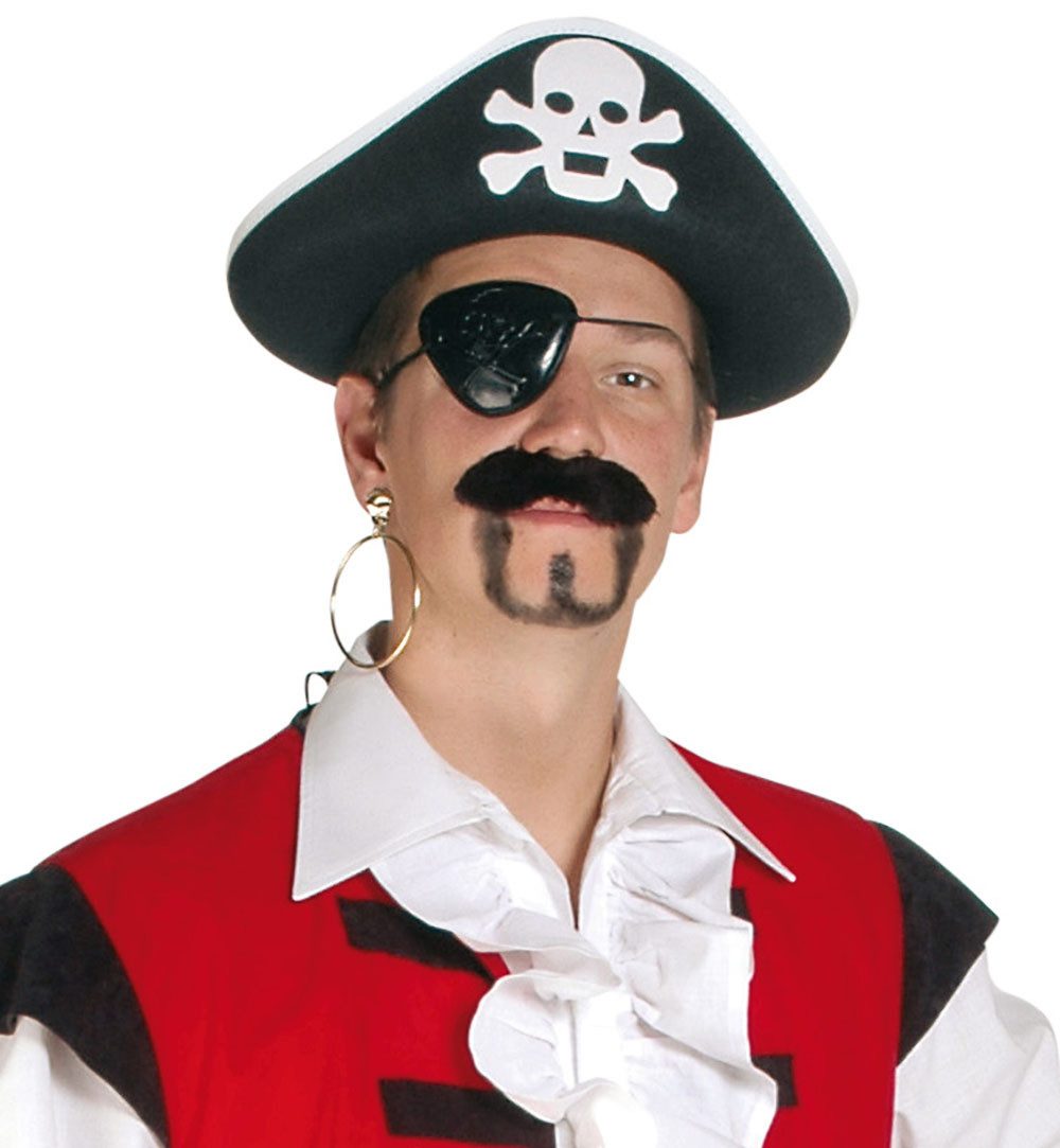 Fries Piraten-Kostüm Piraten Augenklappe Pirat Seeräuber Totenkopf Karneval Fasching, Mit Totenkopf
