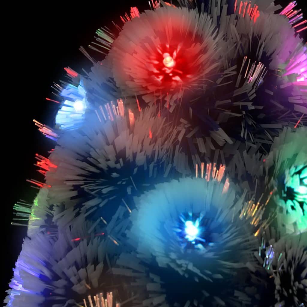 und Weiß Weihnachtsbaum 120 Beleuchtung Künstlicher Glasfaser Weihnachtsbaum vidaXL blau Künstlicher mit cm