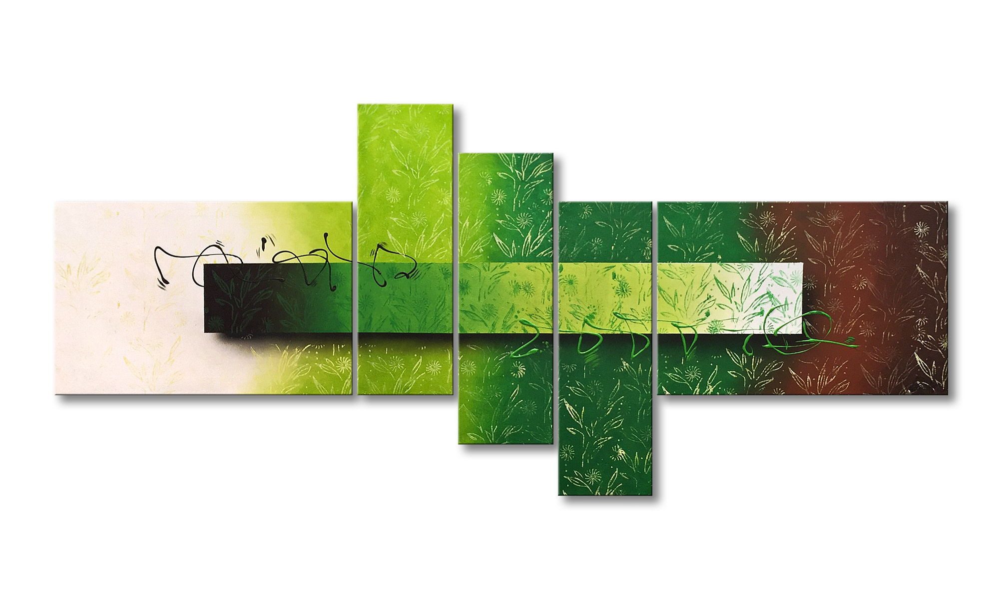 WandbilderXXL Gemälde Marvelous Plants 180 x 80 cm, Abstraktes Gemälde, handgemaltes Unikat