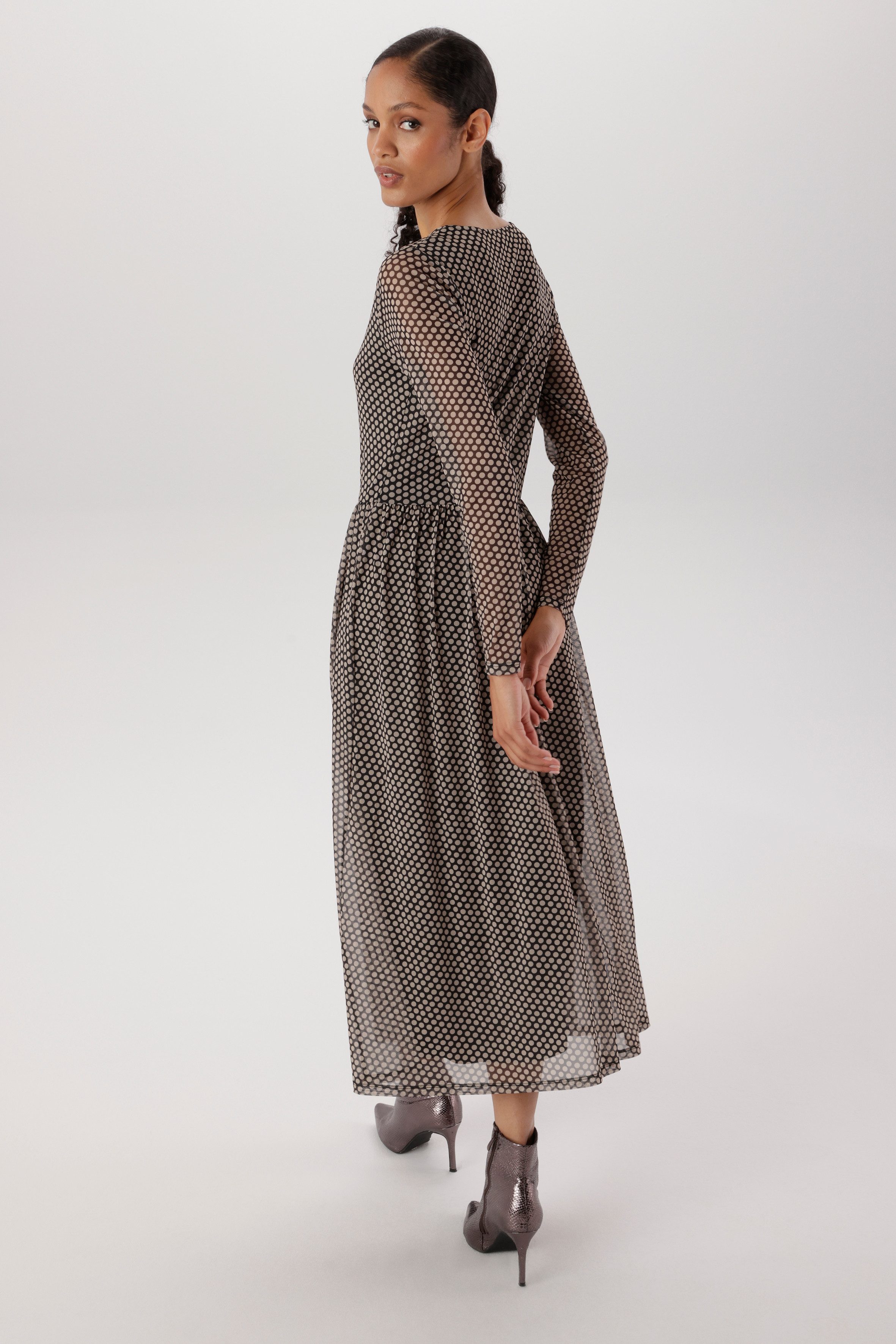 Aniston SELECTED Midikleid in Mesh-Qualität und Gummizug in der Taille - NEUE KOLLEKTION