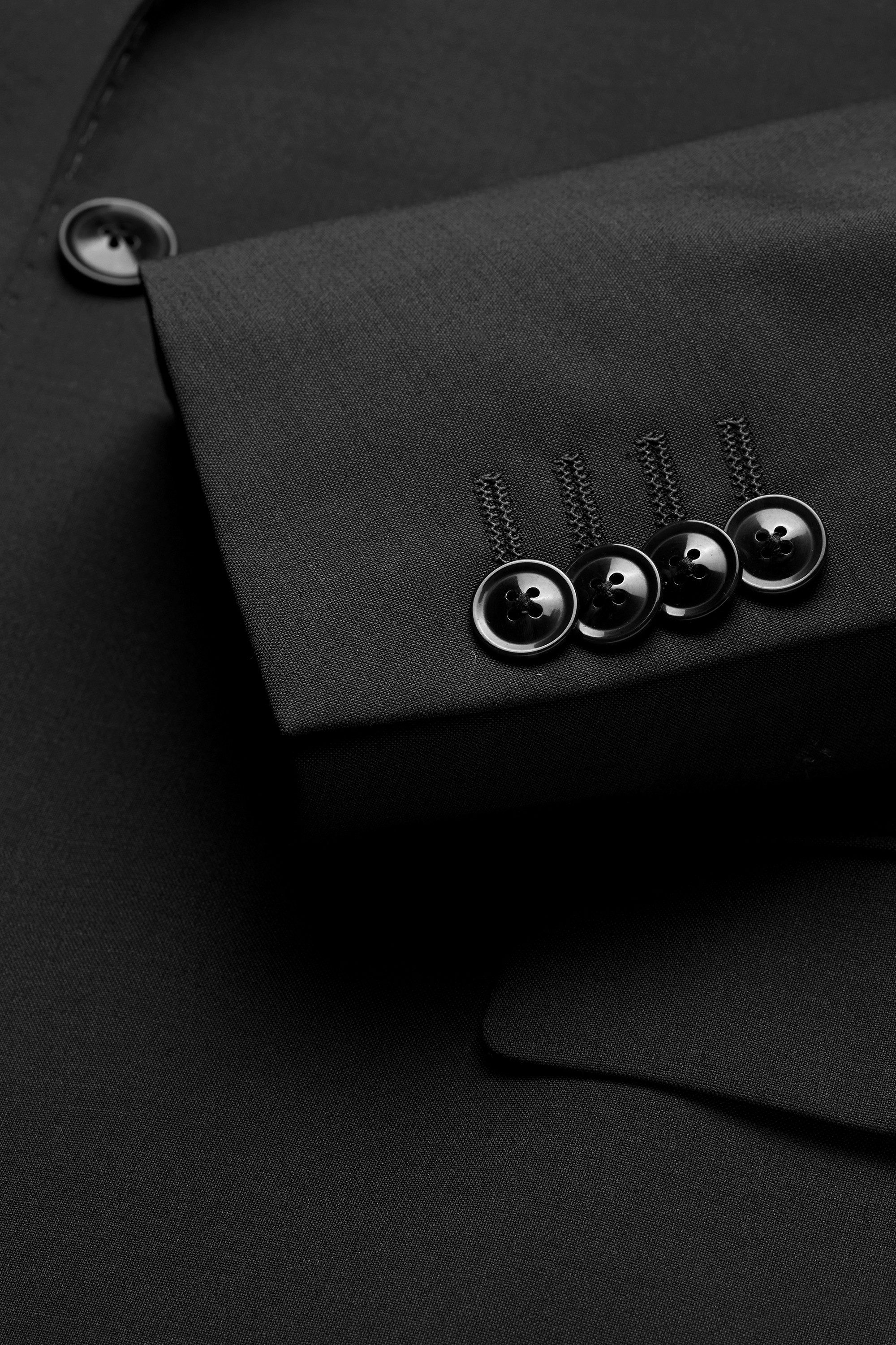 Digel Anzugsakko Duncan-AMF (1-tlg., Schurwolle) Abnehmbarer Revers-Pin