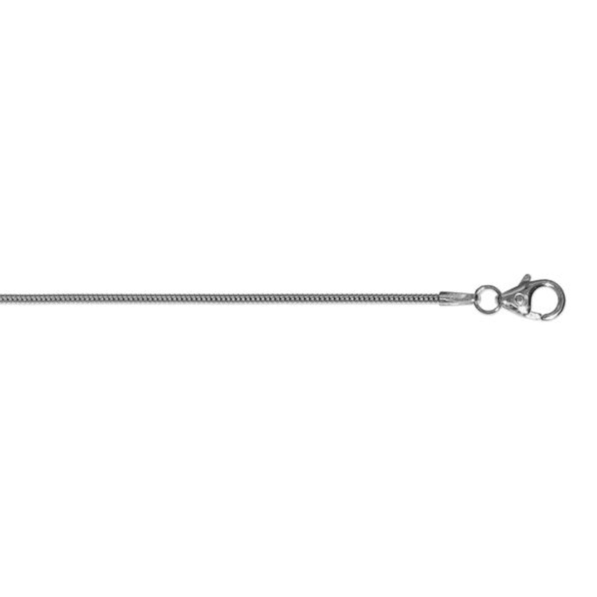 Goldkette Halskette Schlangenkette aus 585 Weißgold Ø 1,2 mm